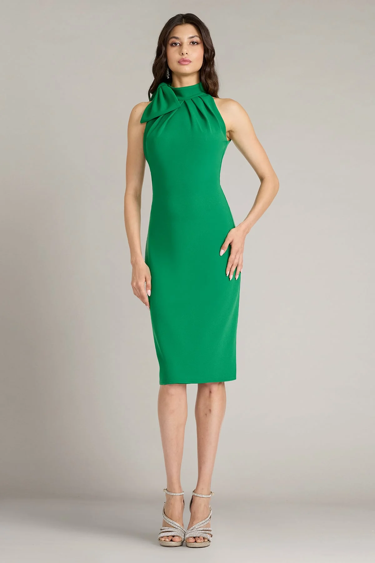 Sims Shoulder Bow Halter Dress - Special Events Unlimited