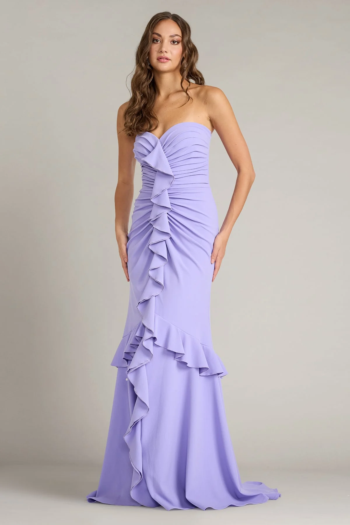 Spargo Cascading Ruffle Gown - Special Events Unlimited