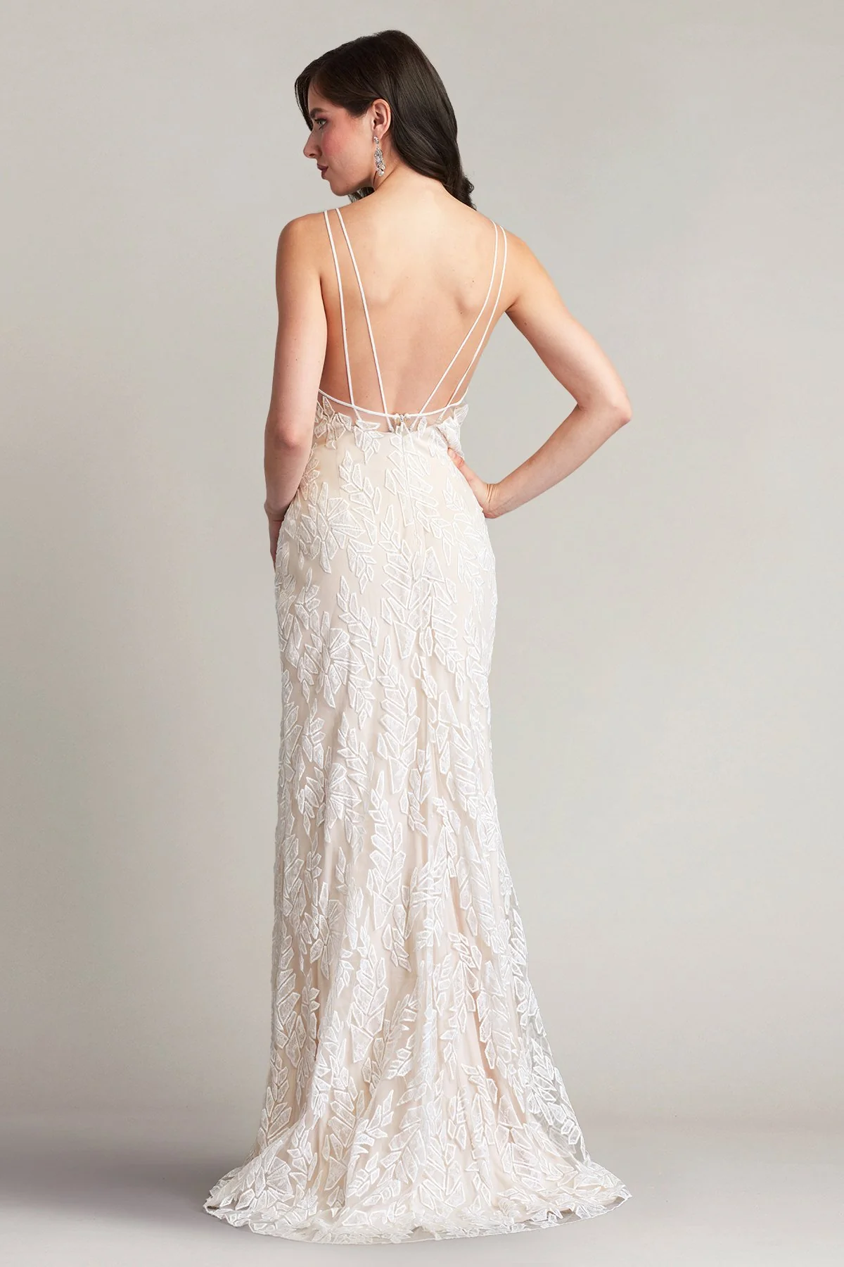 Pippa Embroidered Tulle Strap Gown - Special Events Unlimited