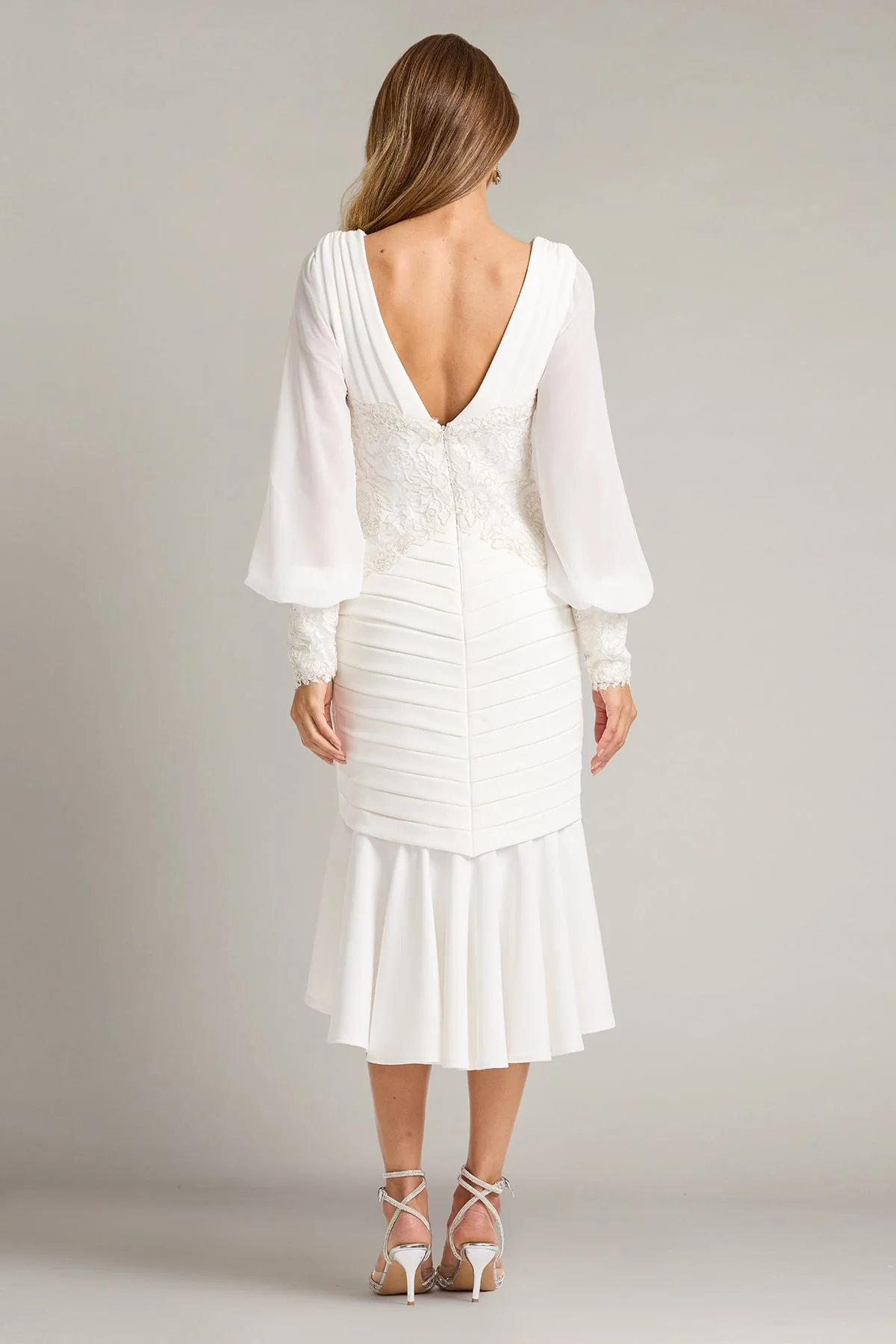 Kalina Blouson Sleeve High-Low Dress - Special Events Unlimited