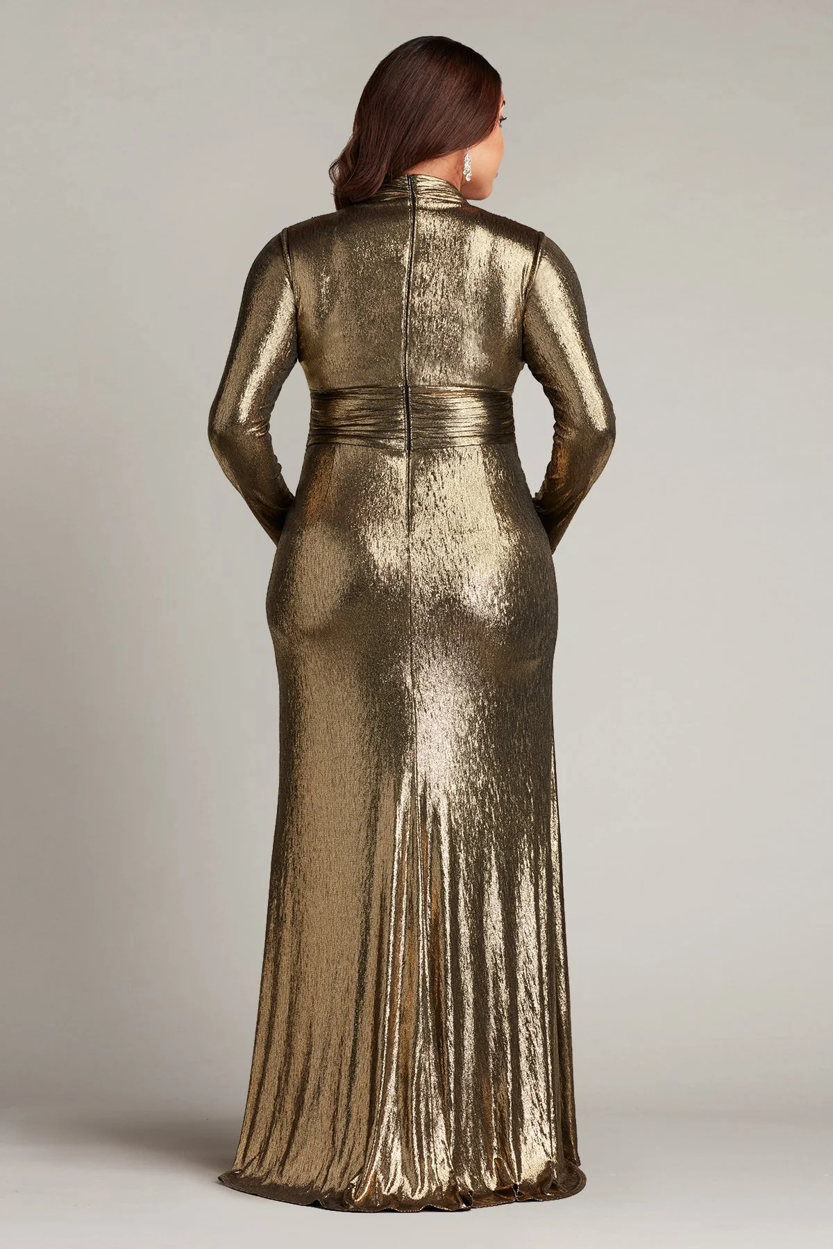 Imanie Draped Lamé Gown - PLUS SIZE - Special Events Unlimited