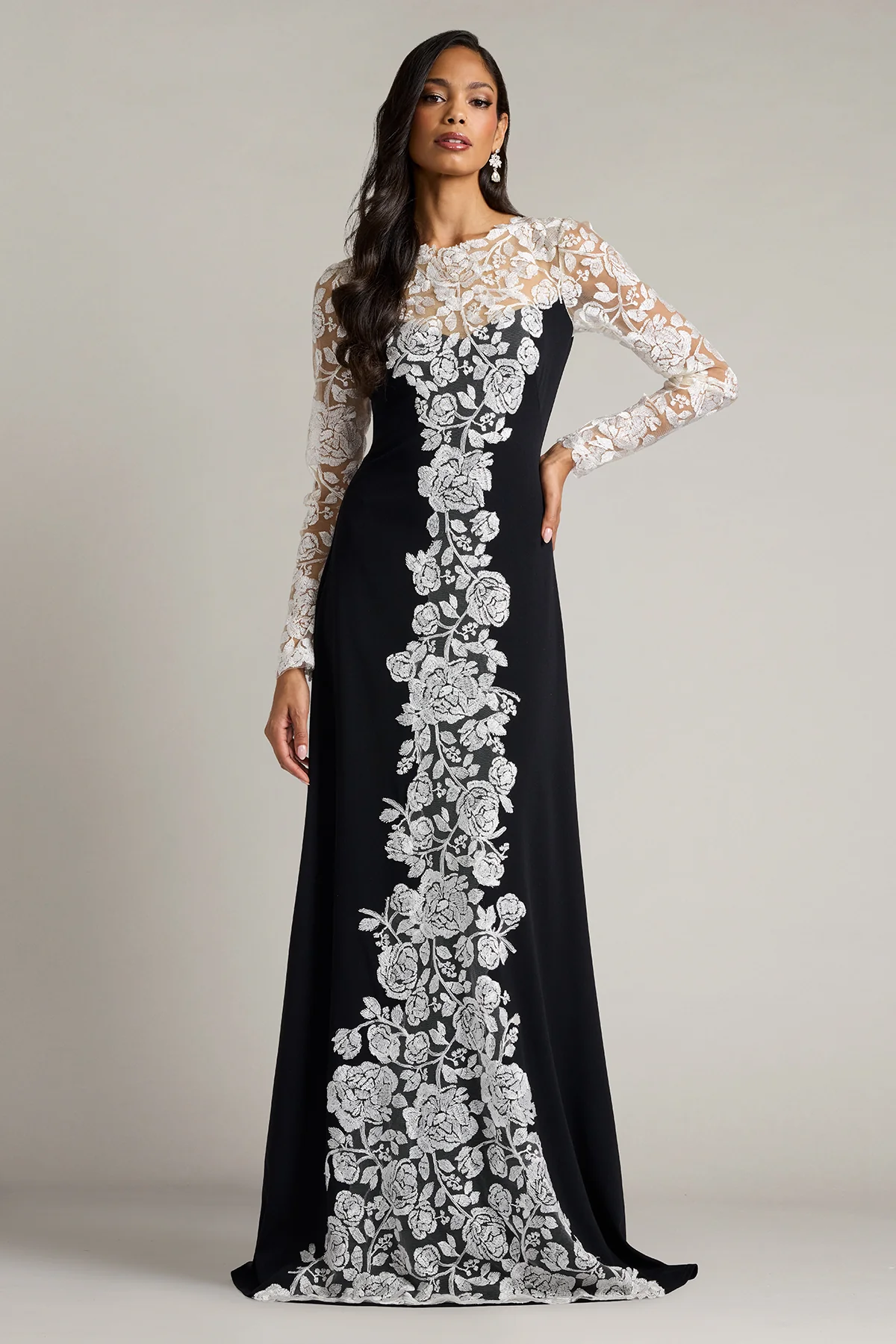 Kalico Embroidered Illusion Gown - Special Events Unlimited
