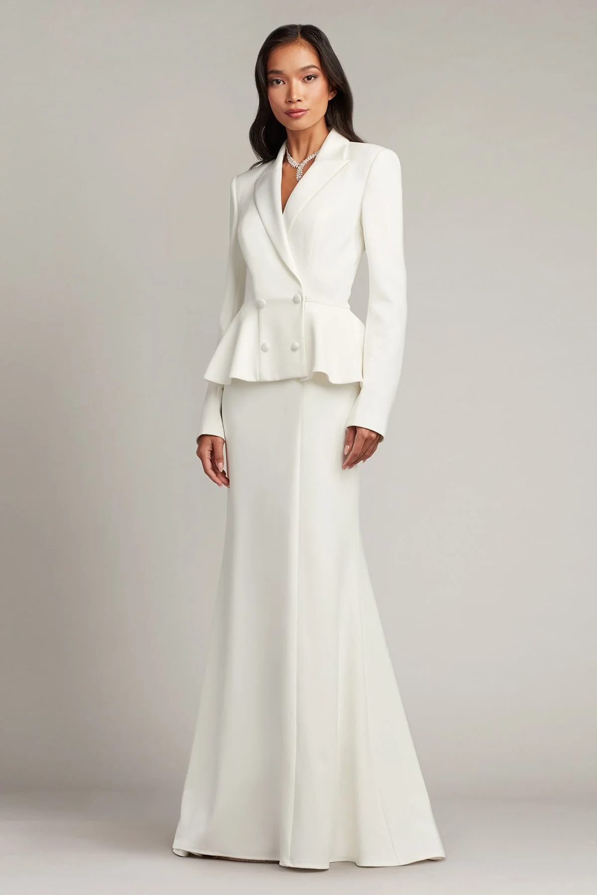 Gilles Peplum Tuxedo Bridal Gown - Special Events Unlimited