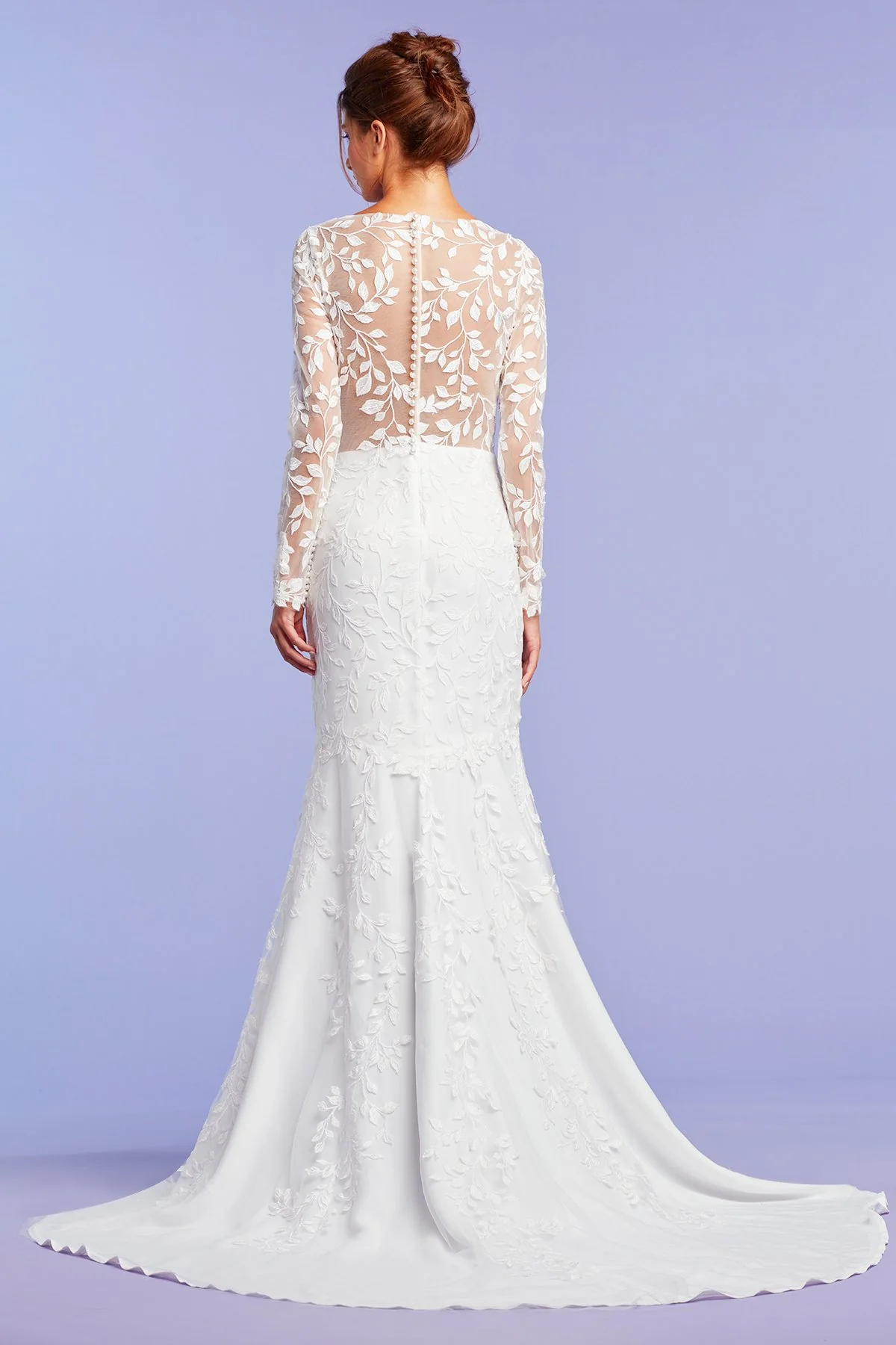 Holden Long-Sleeve Illusion Gown - Special Events Unlimited