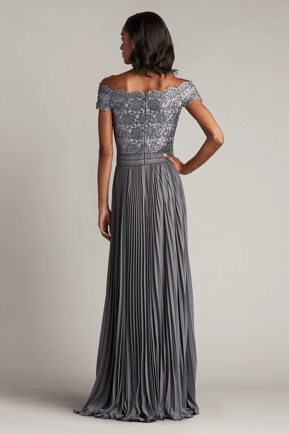 Bode Sequin Embroidered Lace and Tulle Gown - Special Events Unlimited