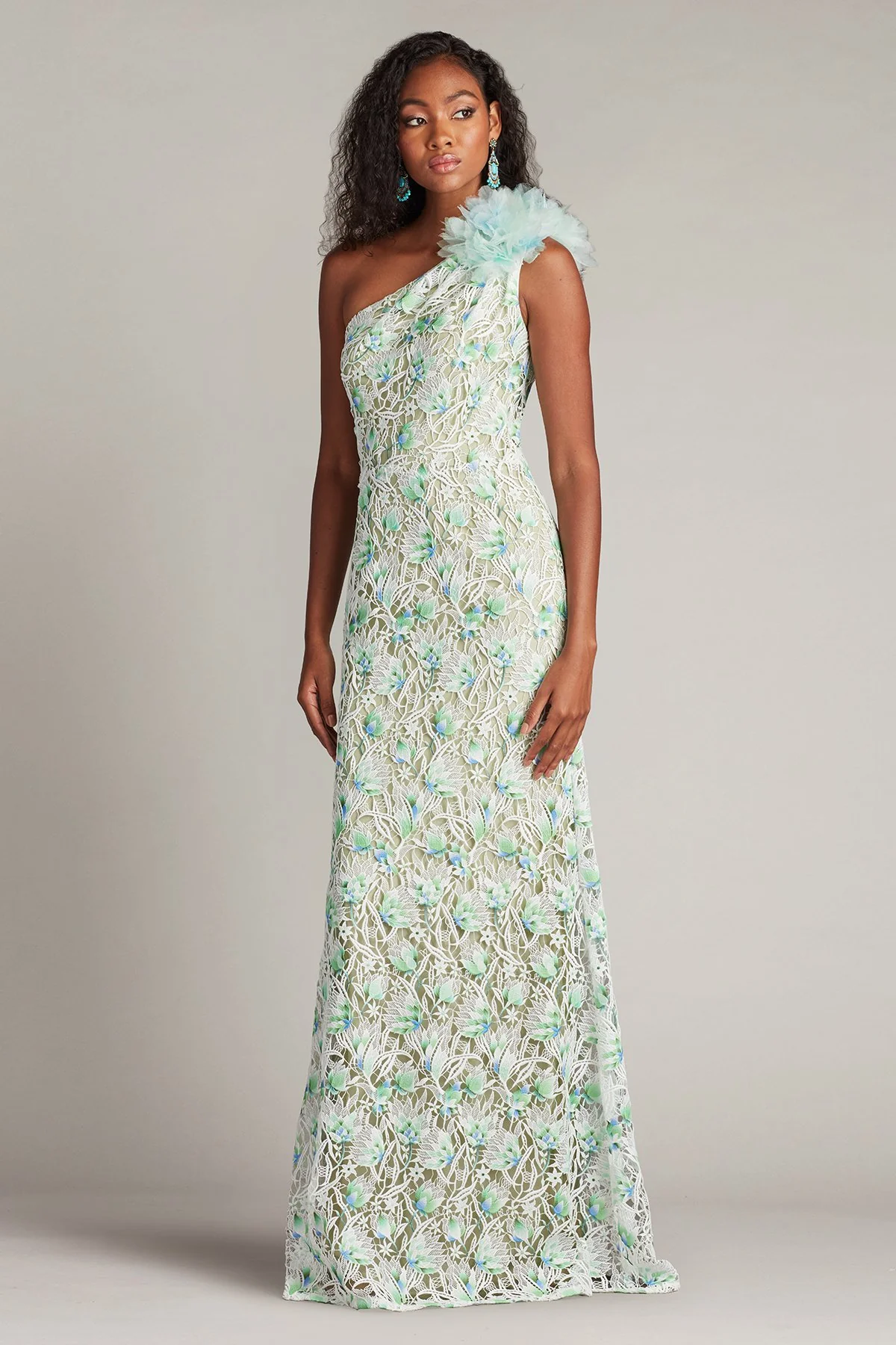 Kahli 3D Floral Embroidered Gown - Special Events Unlimited