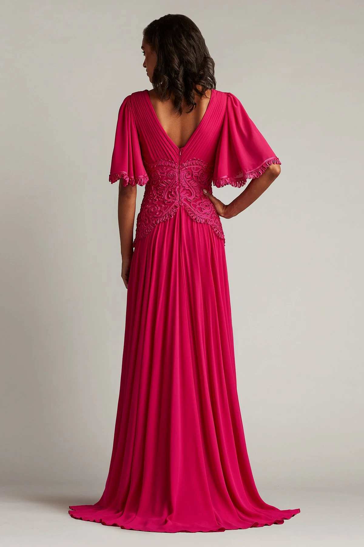 Indira Embroidered Chiffon Gown - Special Events Unlimited