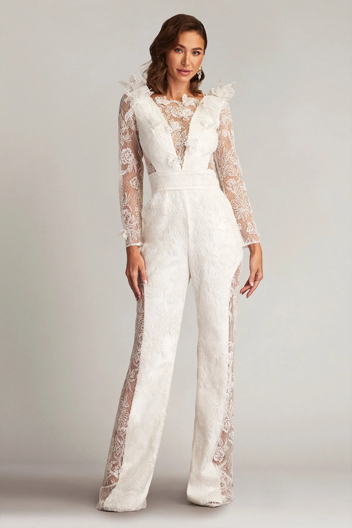 Enger 3D Floral Embroidered Jumpsuit - Special Events Unlimited