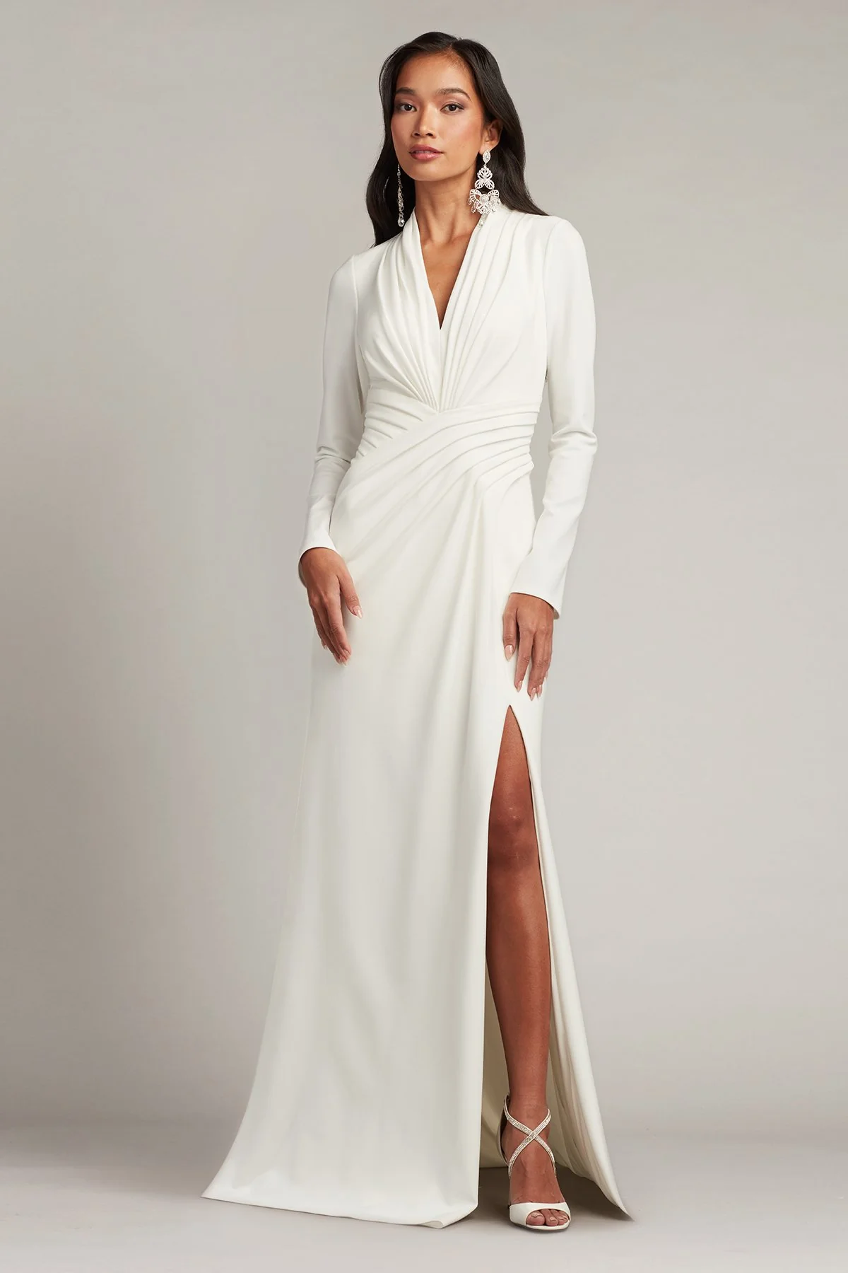 Pullman Draped High Slit Gown - Special Events Unlimited