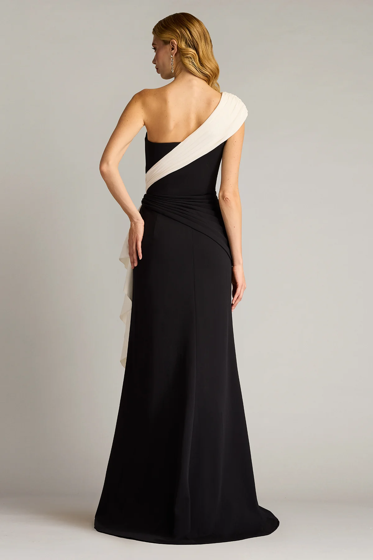Lune Waterfall Sash Gown - Special Events Unlimited