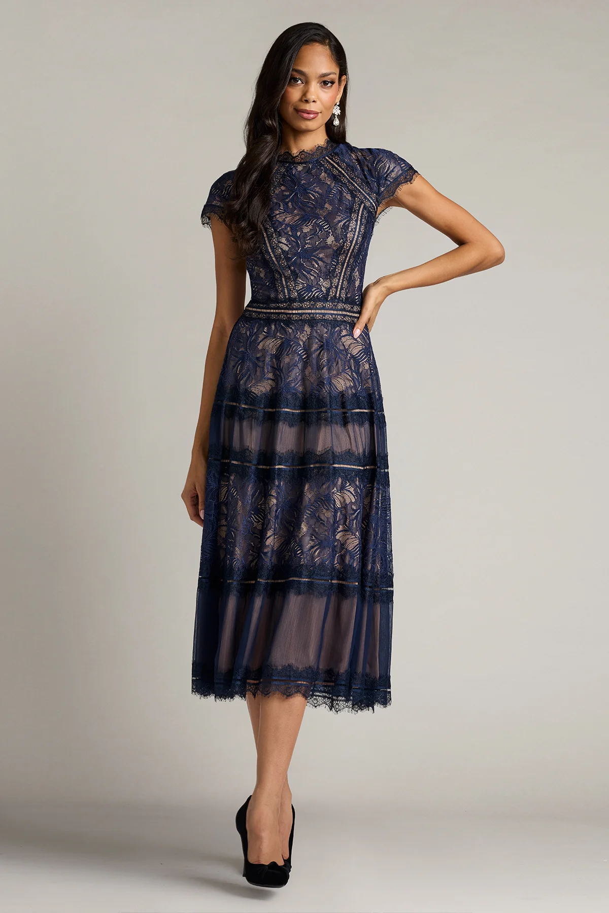Ahern Orchid Lace Midi Dress - Special Events Unlimited