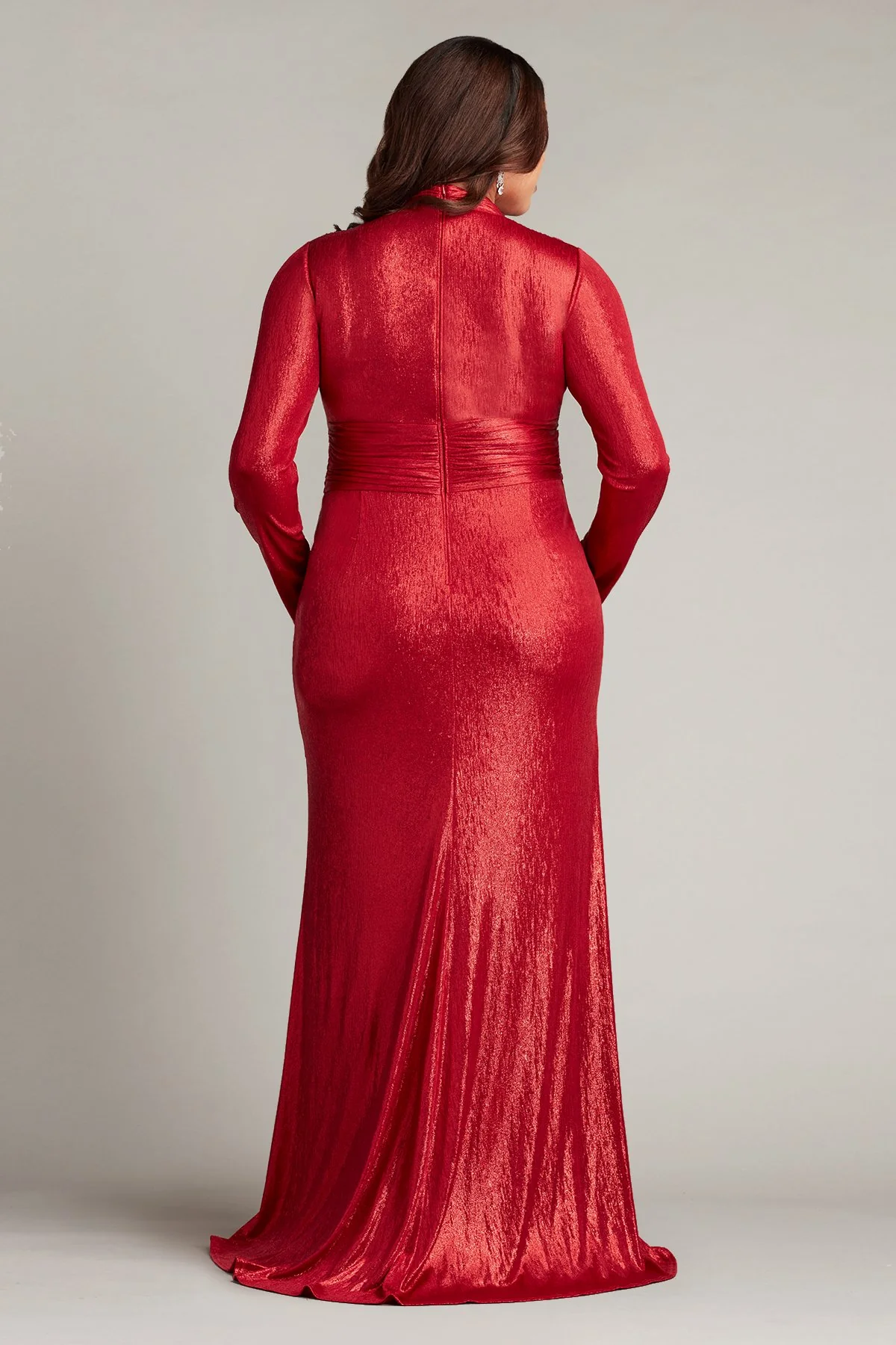 Imanie Draped Lamé Gown - PLUS SIZE - Special Events Unlimited
