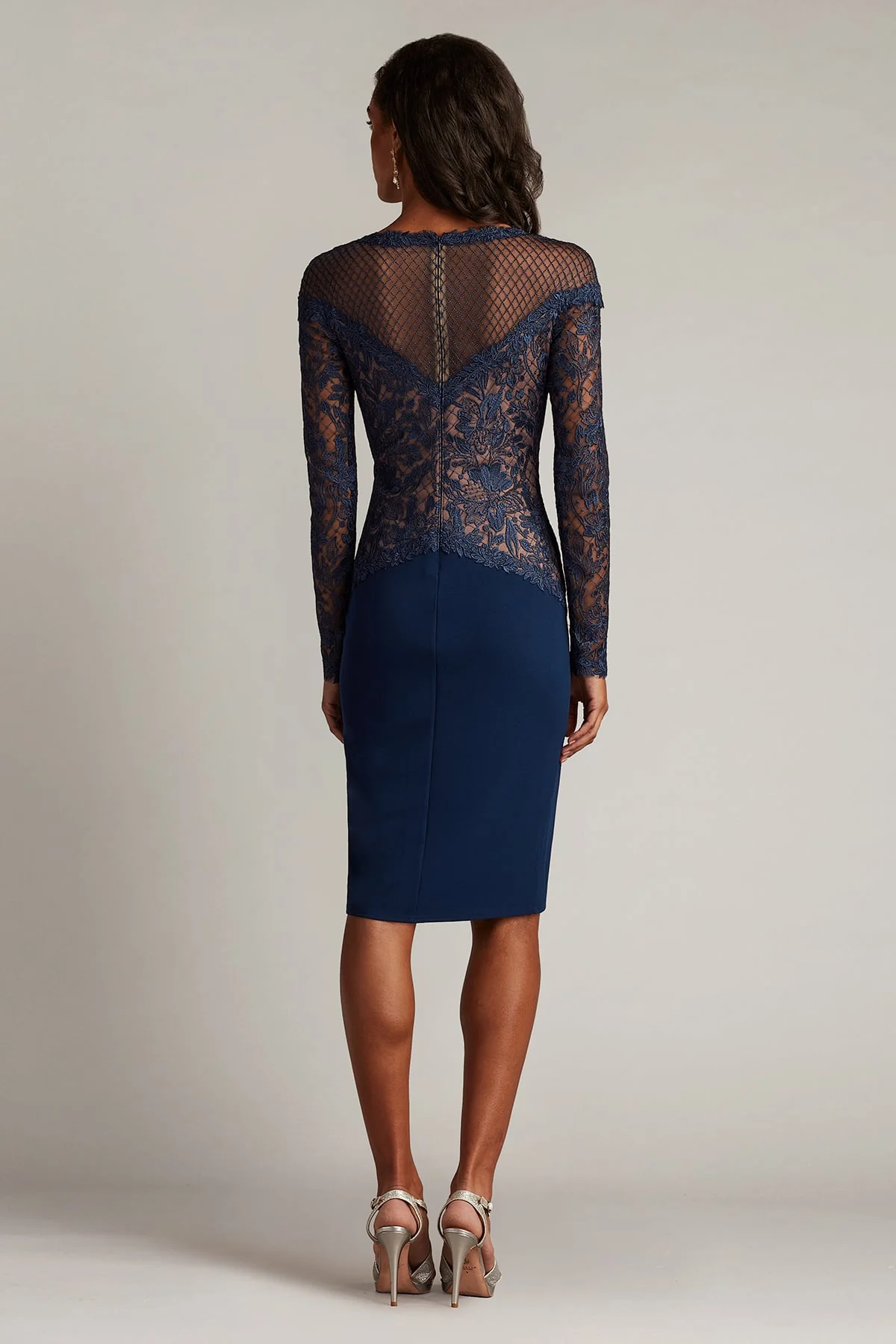 Lisette Embroidered Illusion Dress - Special Events Unlimited