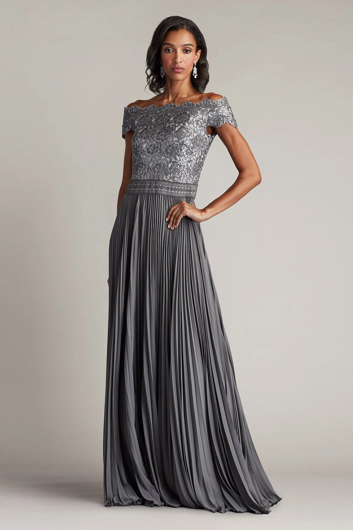 Bode Sequin Embroidered Lace and Tulle Gown - Special Events Unlimited