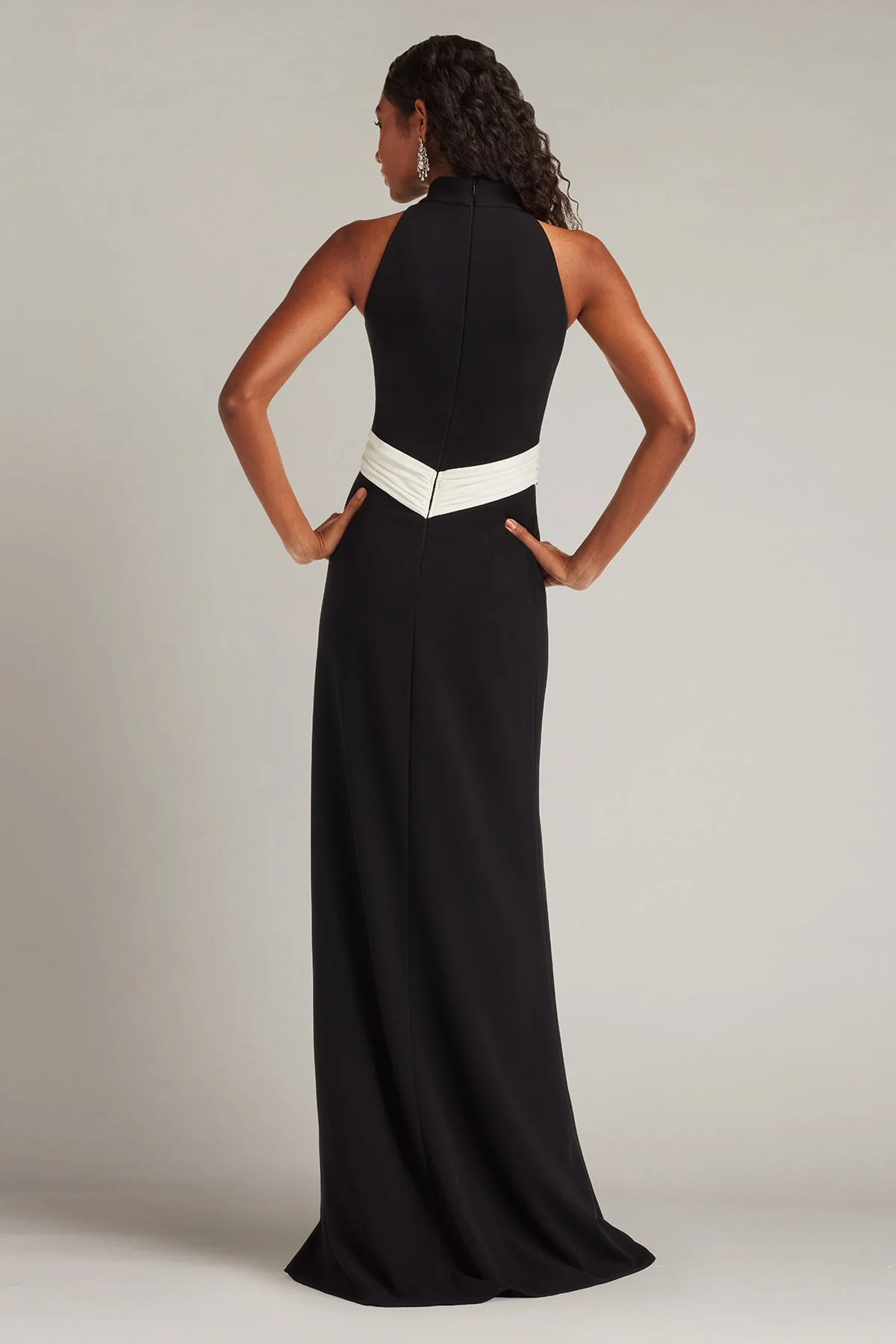 Pexa Waterfall Sash Gown - Special Events Unlimited