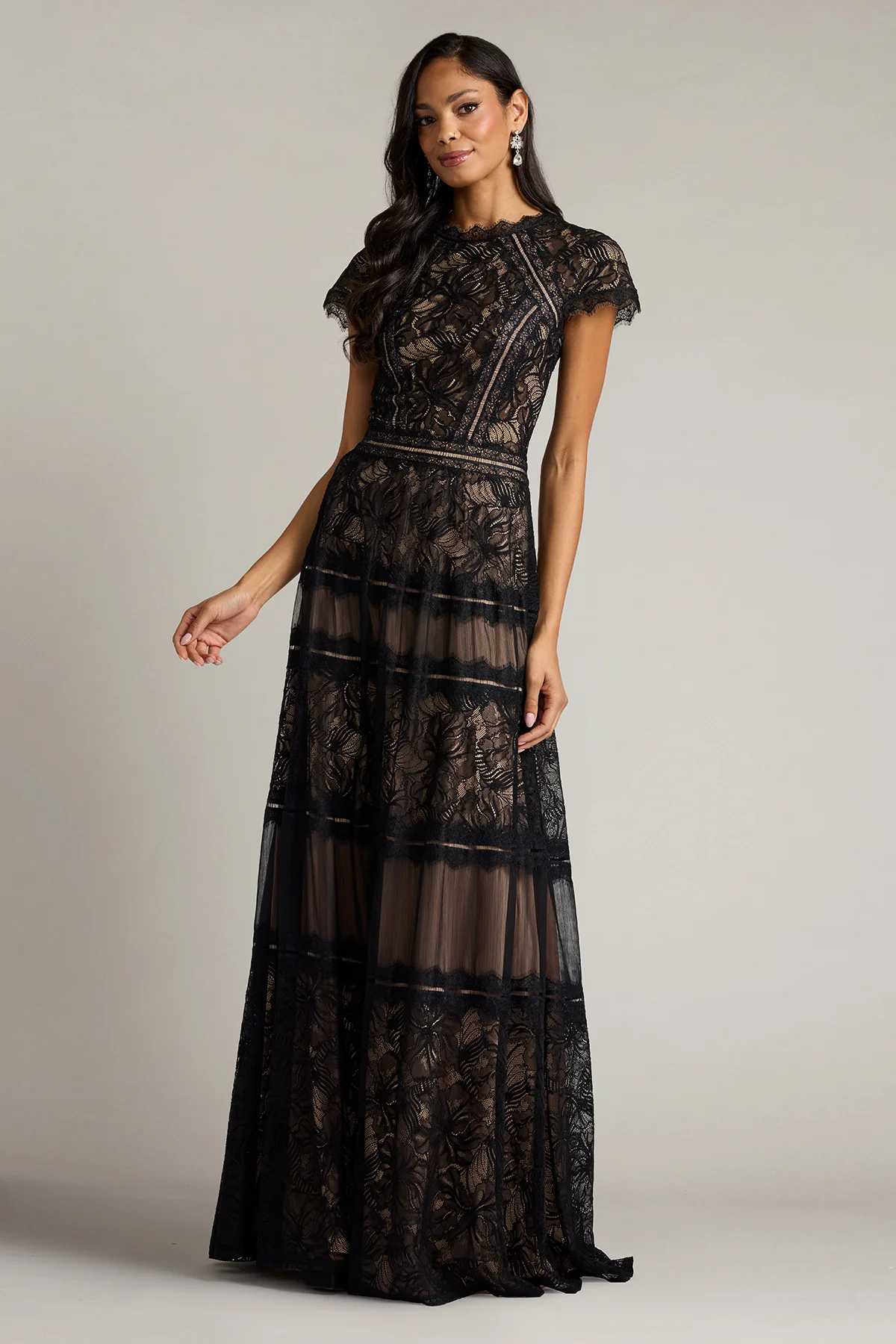 Ahern Orchid Lace Gown - Special Events Unlimited