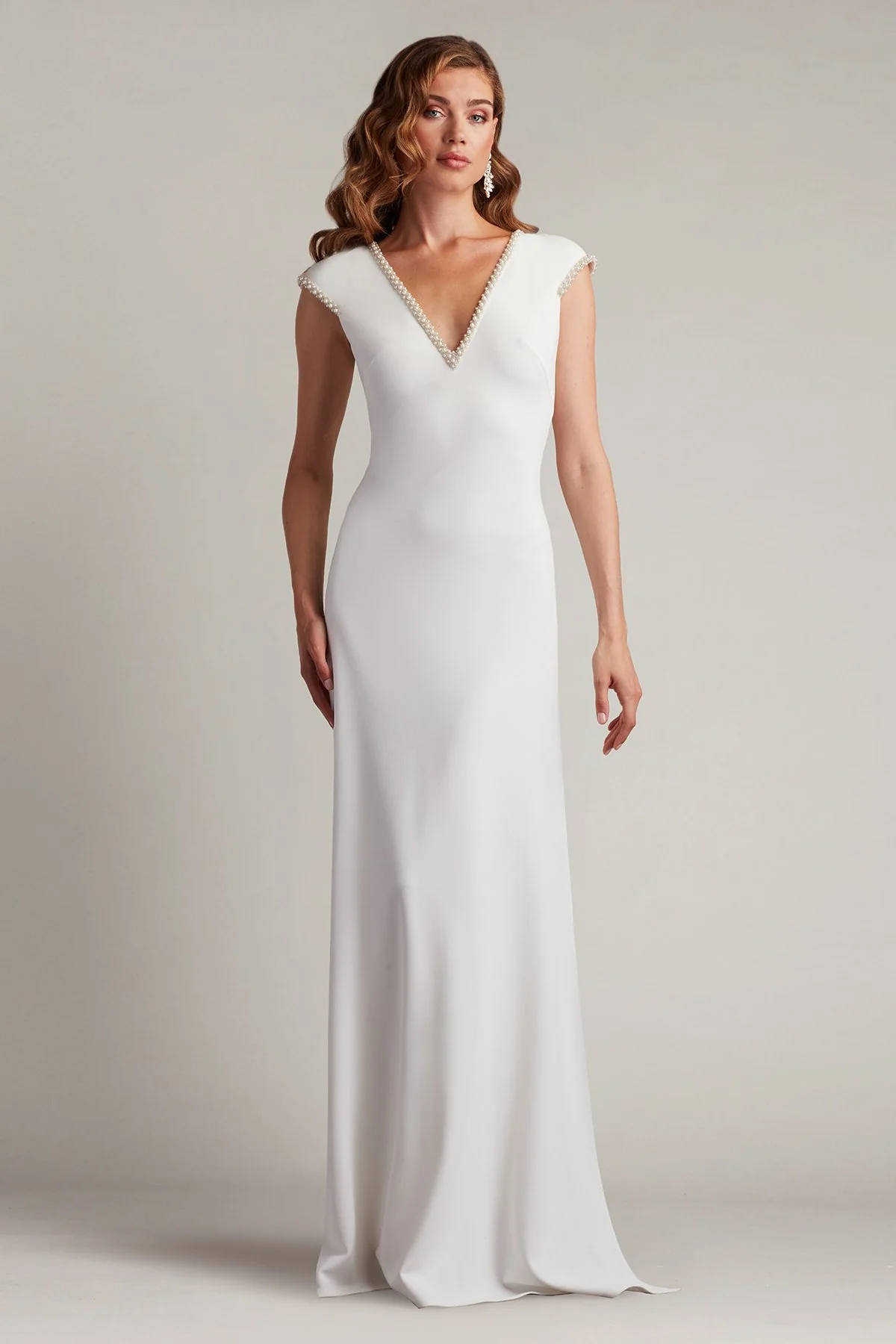Marcellina Pearl Trim Gown - Special Events Unlimited