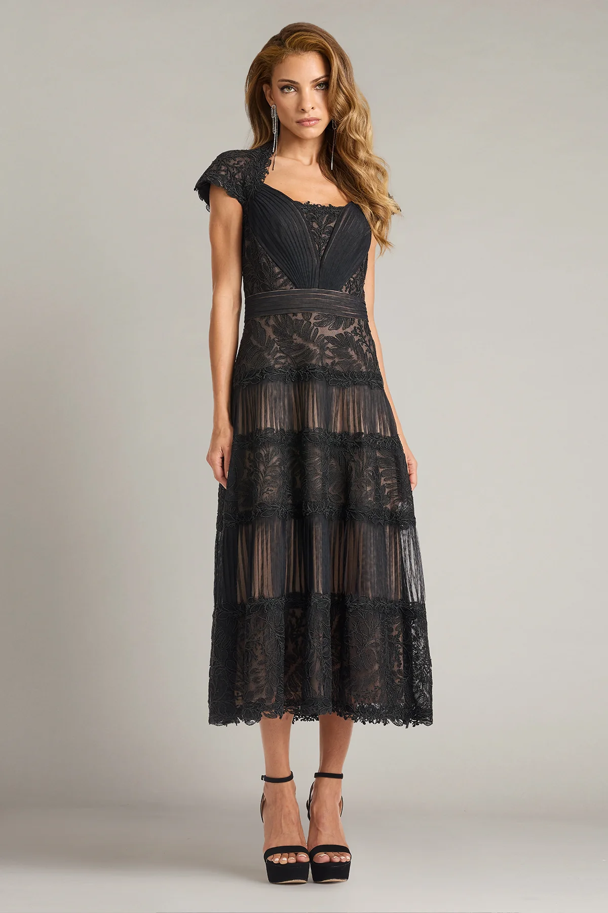 Boette Lace Tea-Length Dress - Special Events Unlimited
