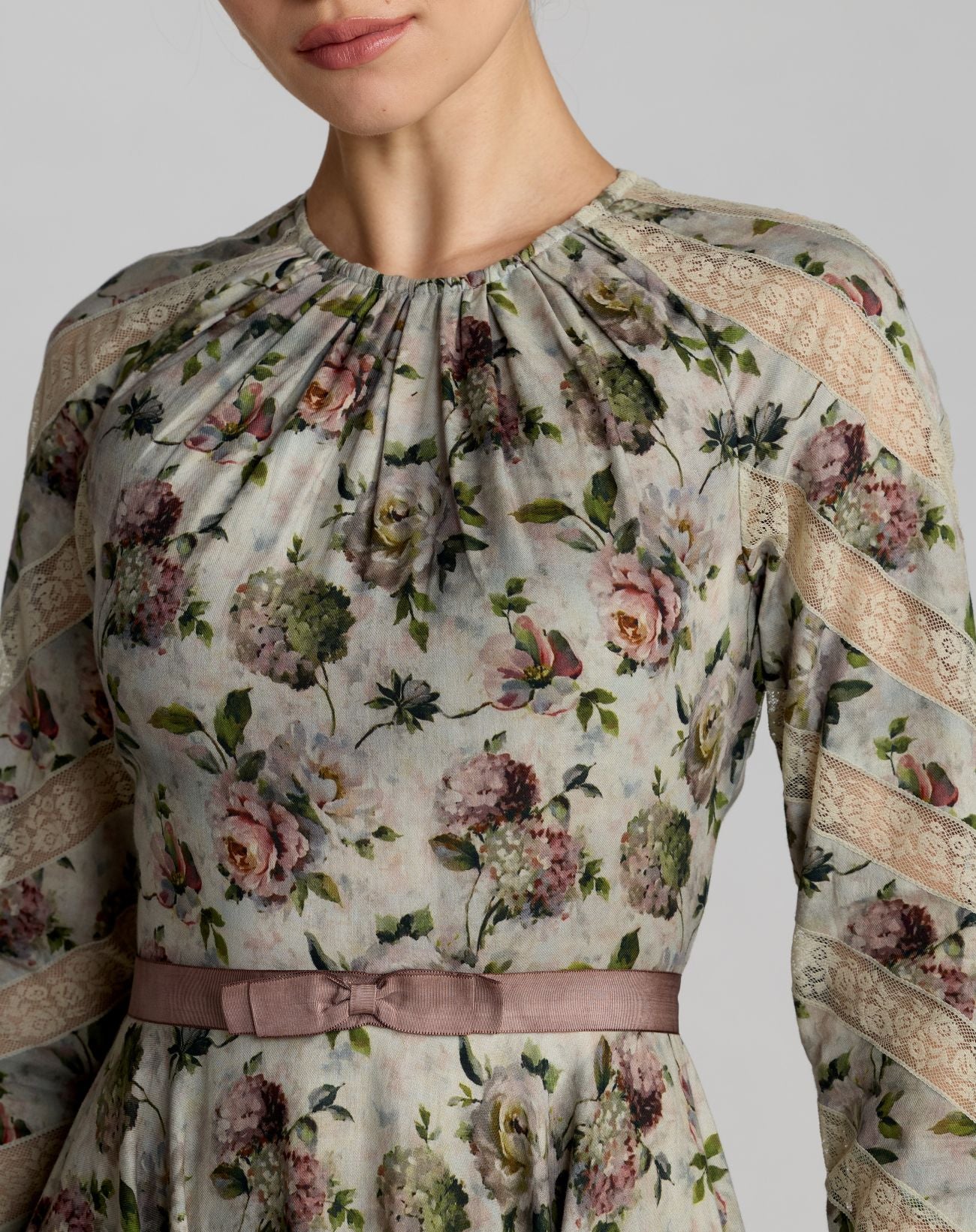 Multicolor Floral Long Sleeve Cotton Mini Dress - Special Events Unlimited