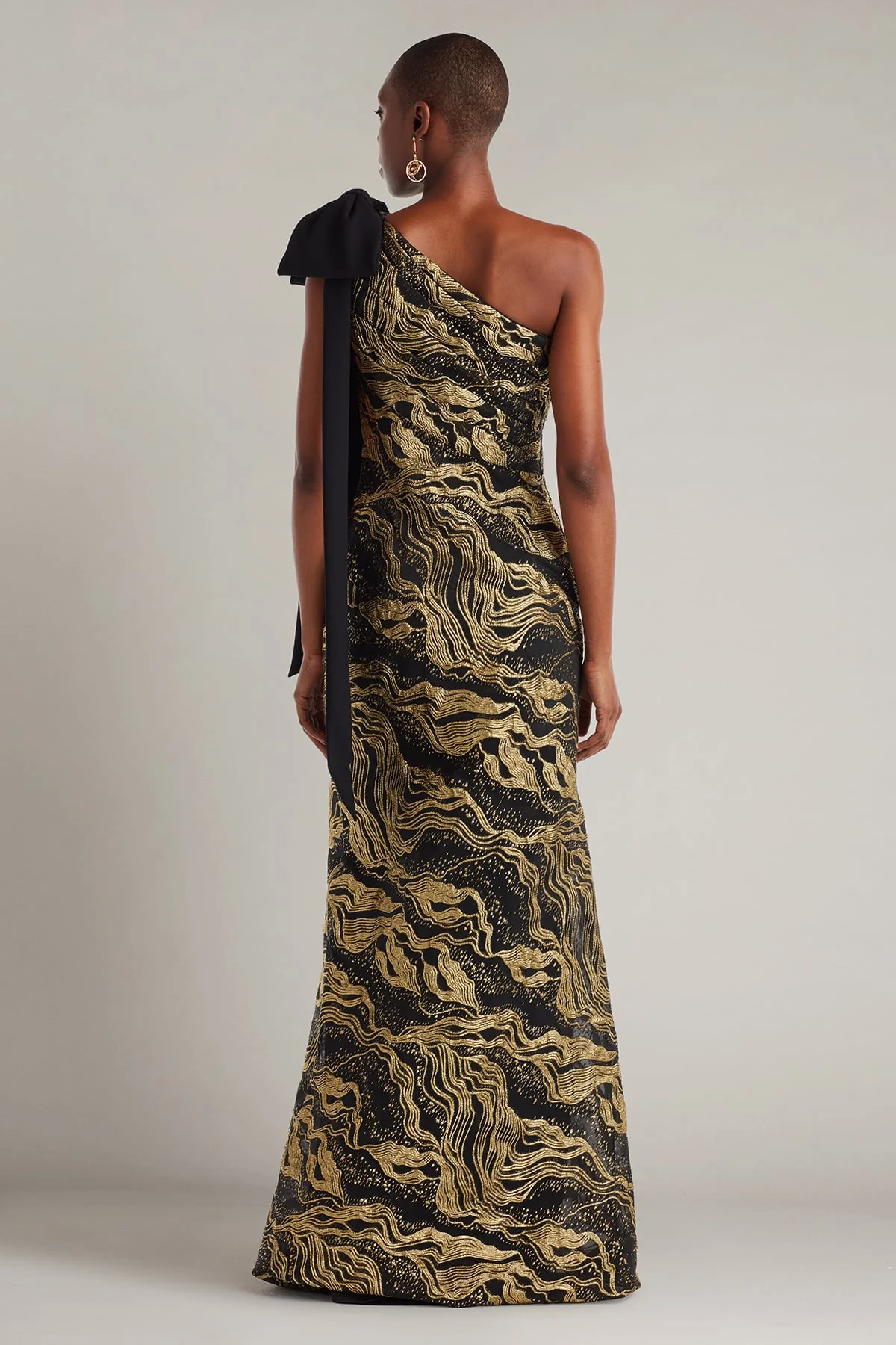Shariza Bow-Shoulder Gown - Special Events Unlimited