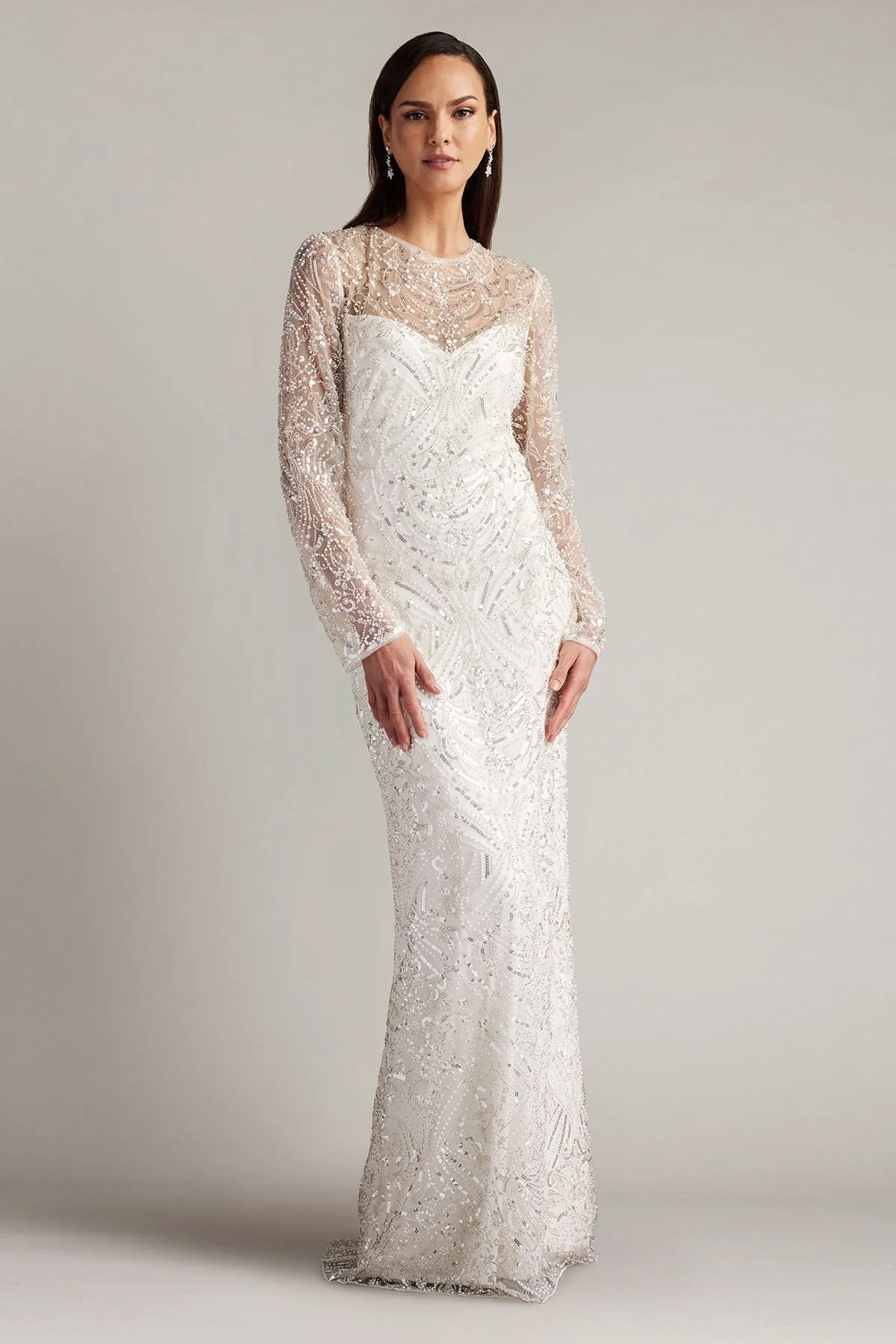 Keziah Embellished Illusion Bridal Gown - Special Events Unlimited