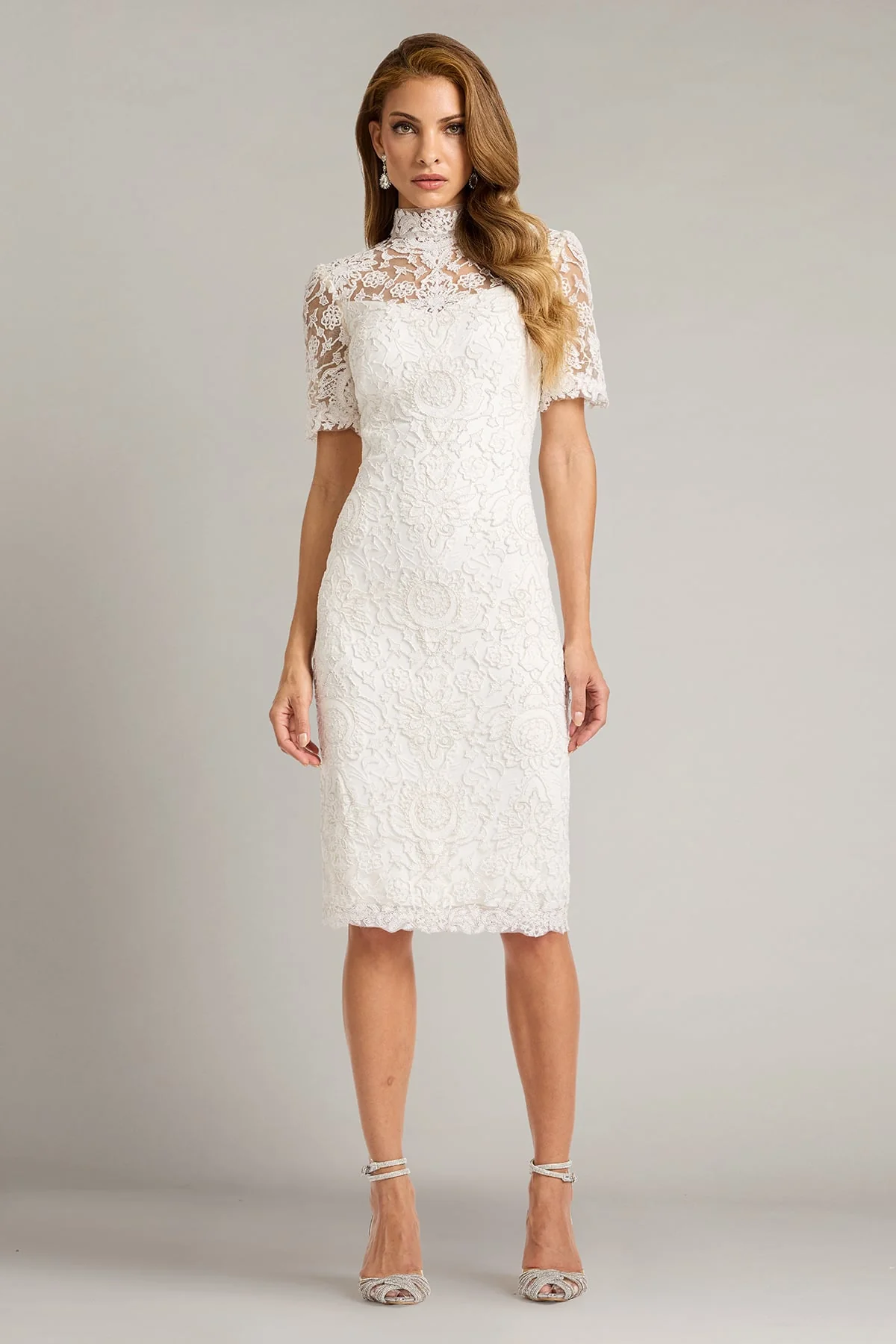 Marise Sequin Embroidered Illusion Dress - Special Events Unlimited