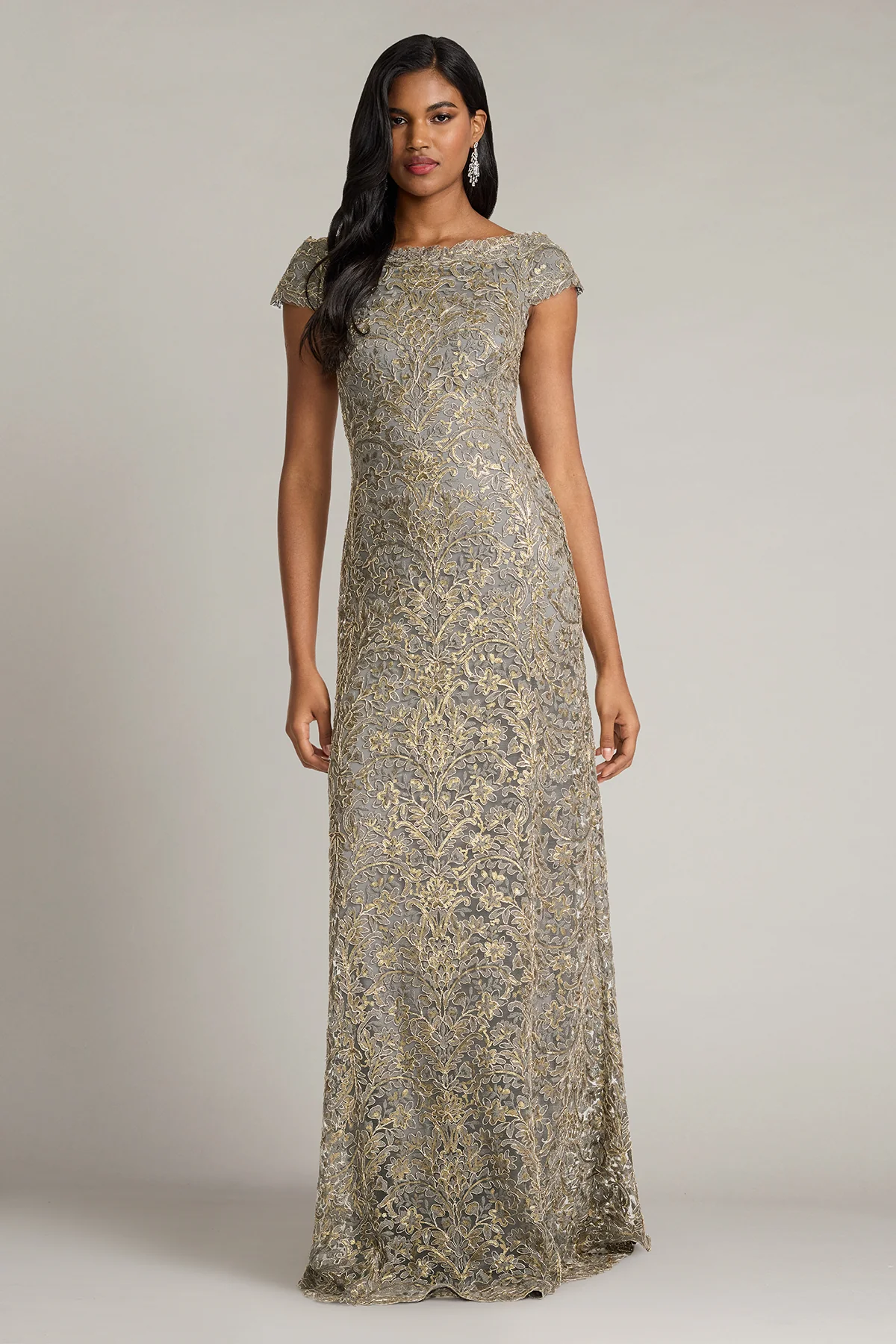 Dusen Vine Embroidered Tulle Gown - Special Events Unlimited