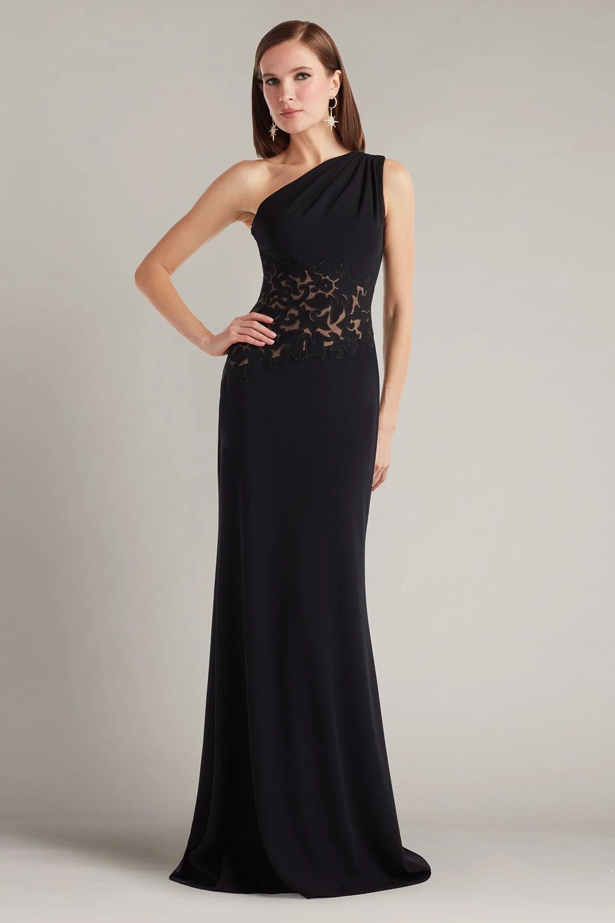 Verrier One-Shoulder Illusion Gown - Special Events Unlimited