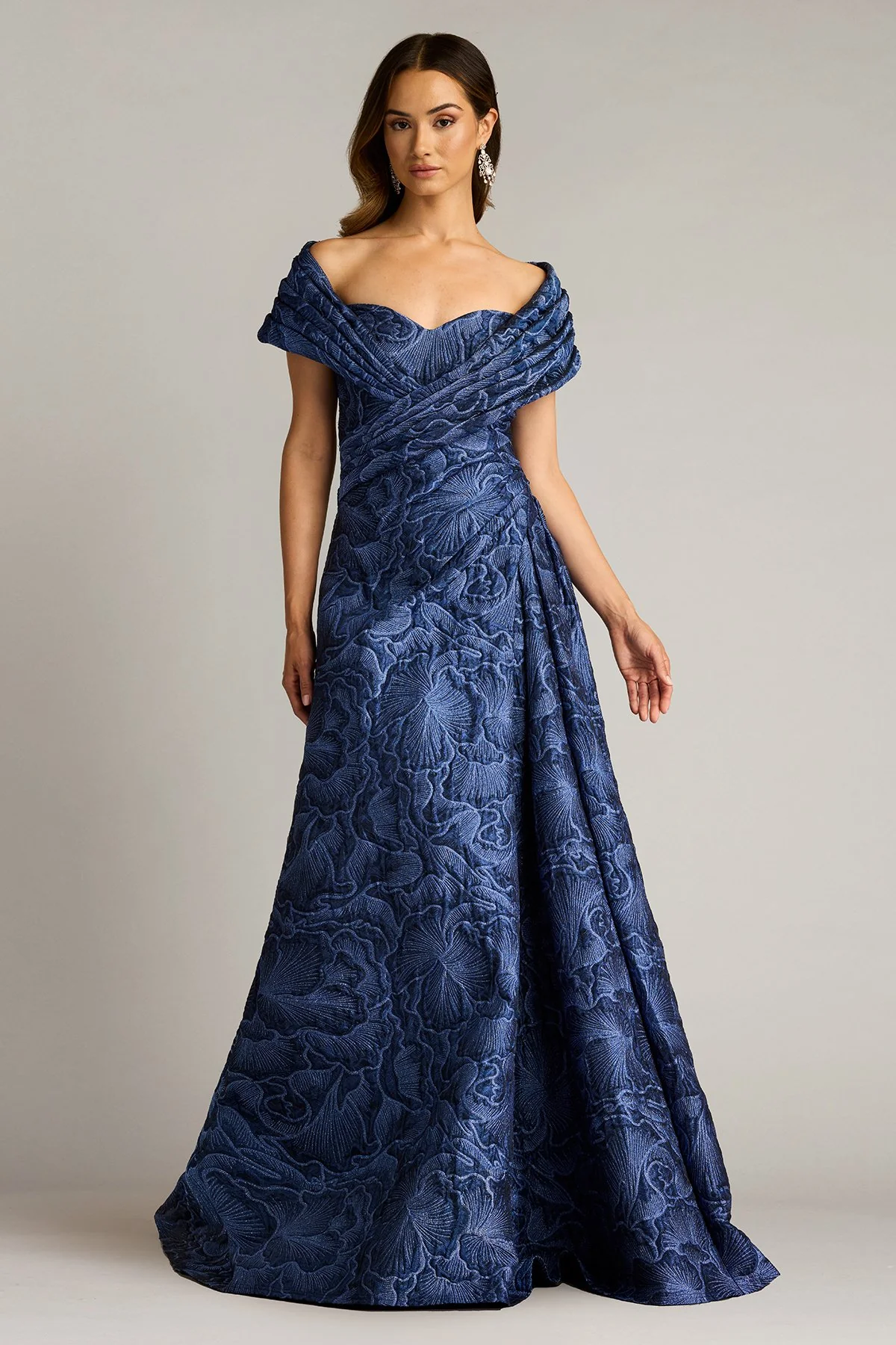 Durant Floral Jacquard Gown - Special Events Unlimited