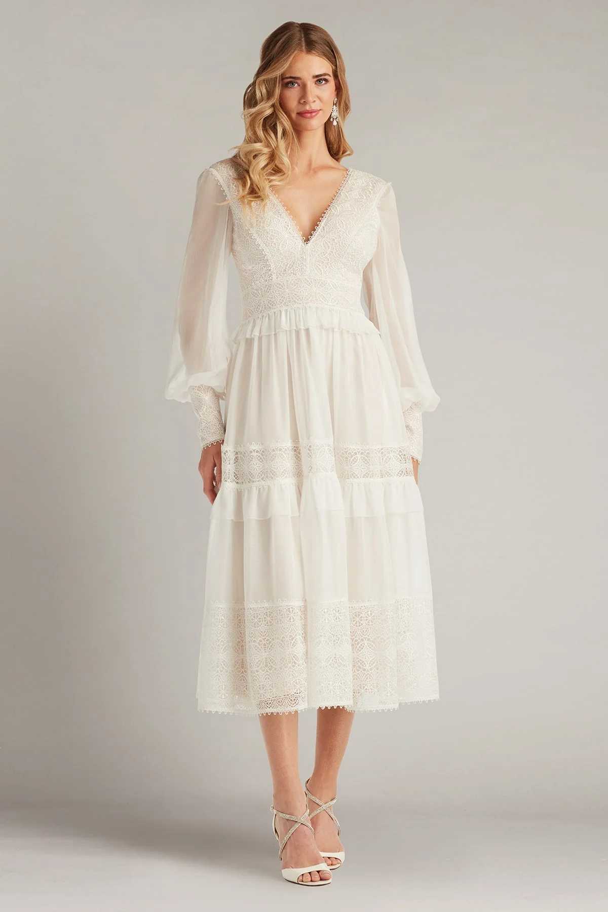 Loic Lace Panel Midi Dress - Special Events Unlimited