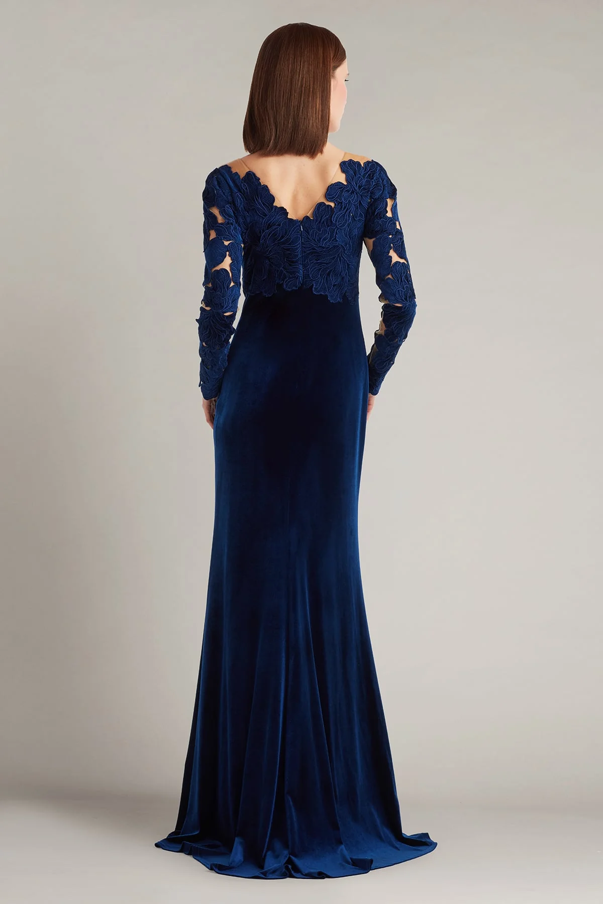 Rhyne Embroidered Velvet Gown - Special Events Unlimited