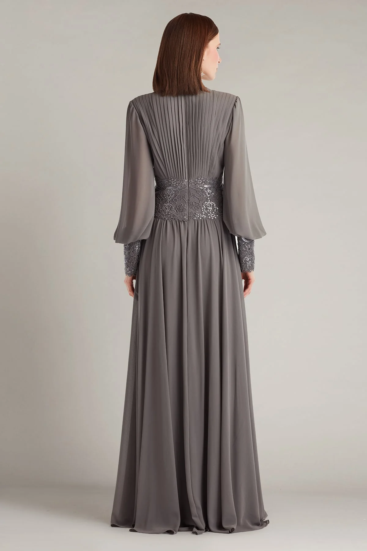 Mariela Embellished Blouson-Sleeve Gown - Special Events Unlimited