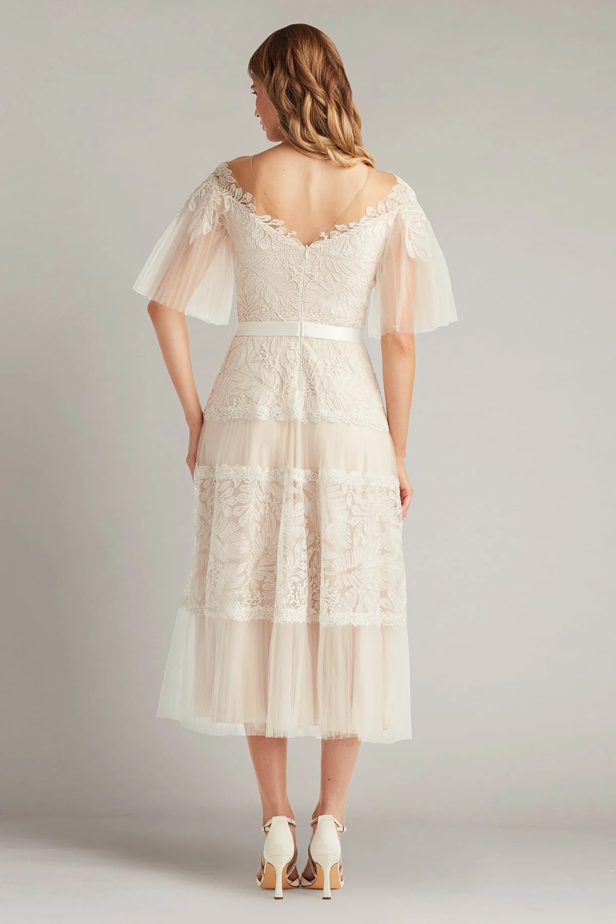 Tresca Embroidered Tulle Midi Dress - Special Events Unlimited