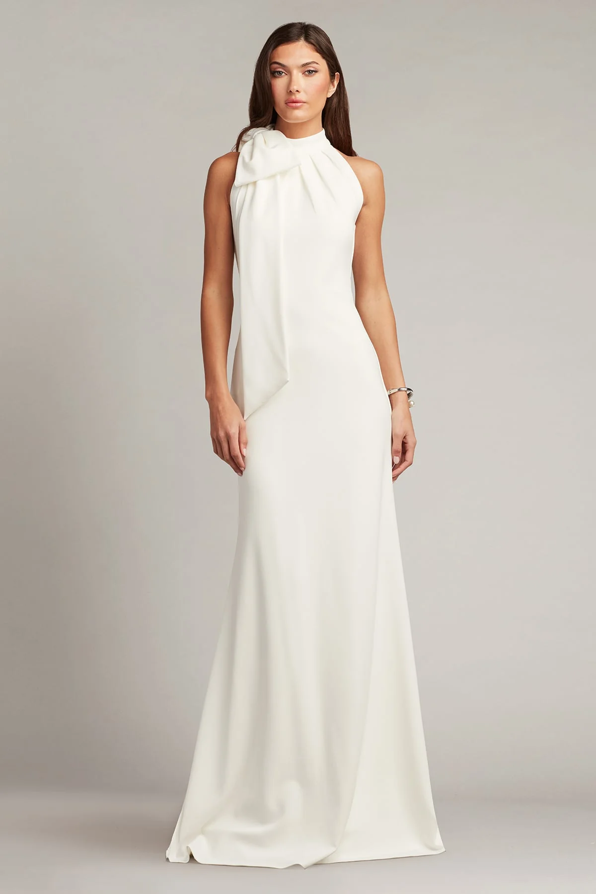 Sims Shoulder Bow Halter Gown - Special Events Unlimited