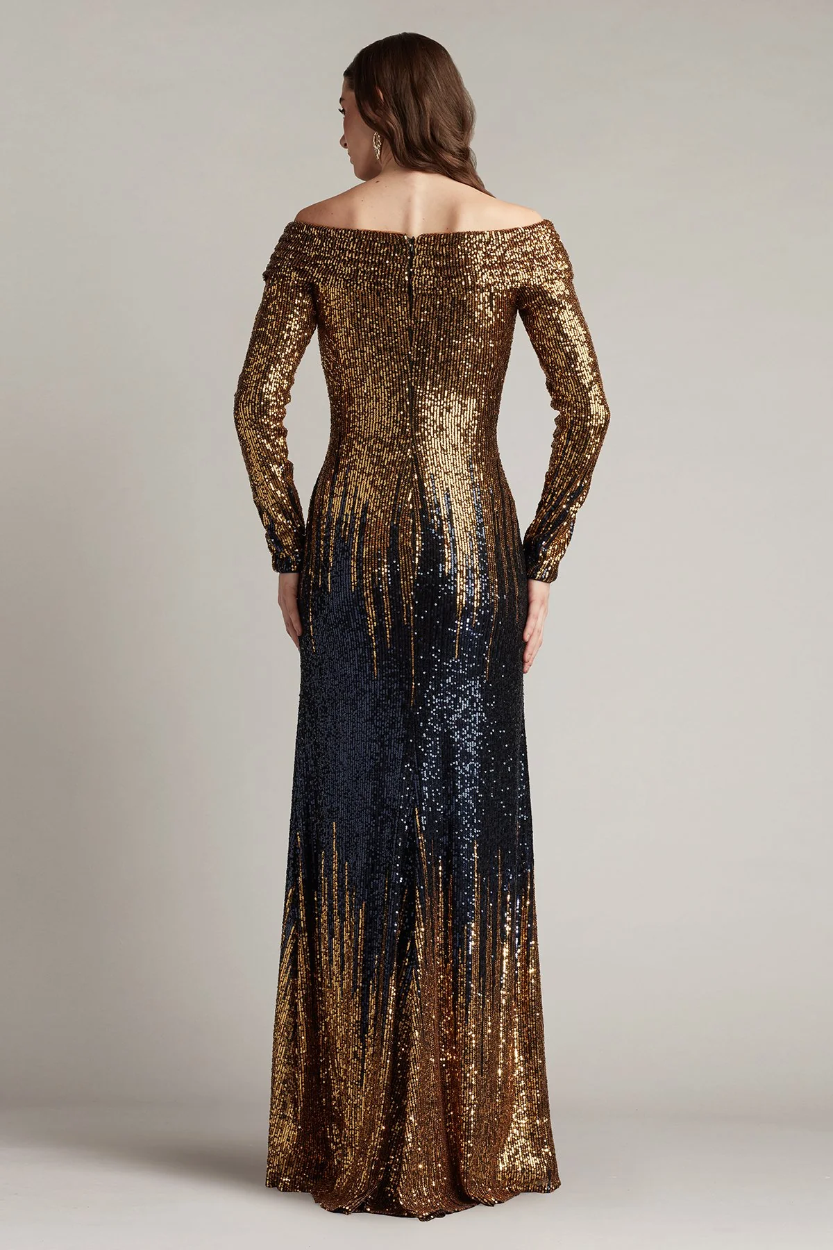 Vionne Off-Shoulder Sequin Gown - Special Events Unlimited