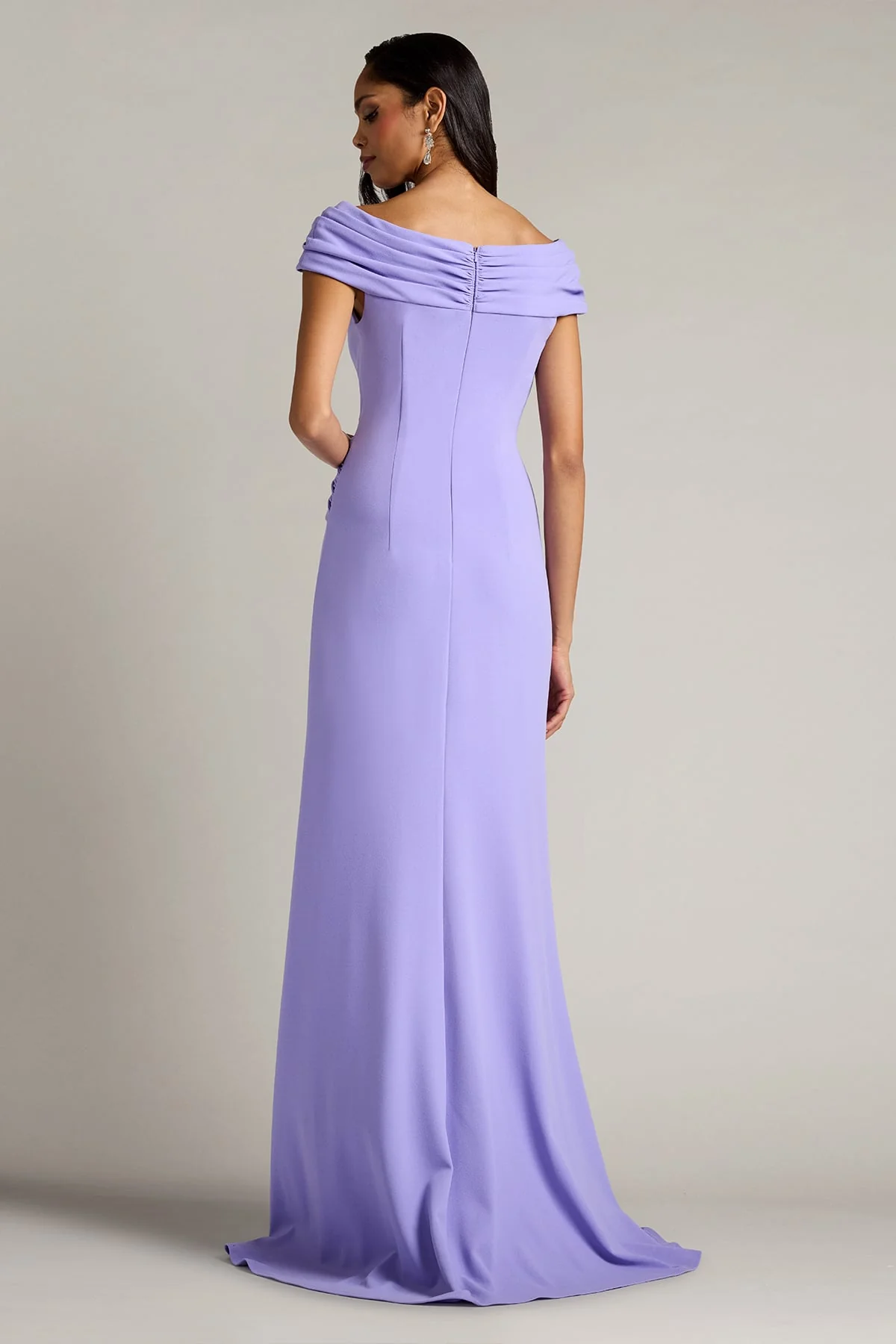 Bruner Draped Crepe Gown - Special Events Unlimited