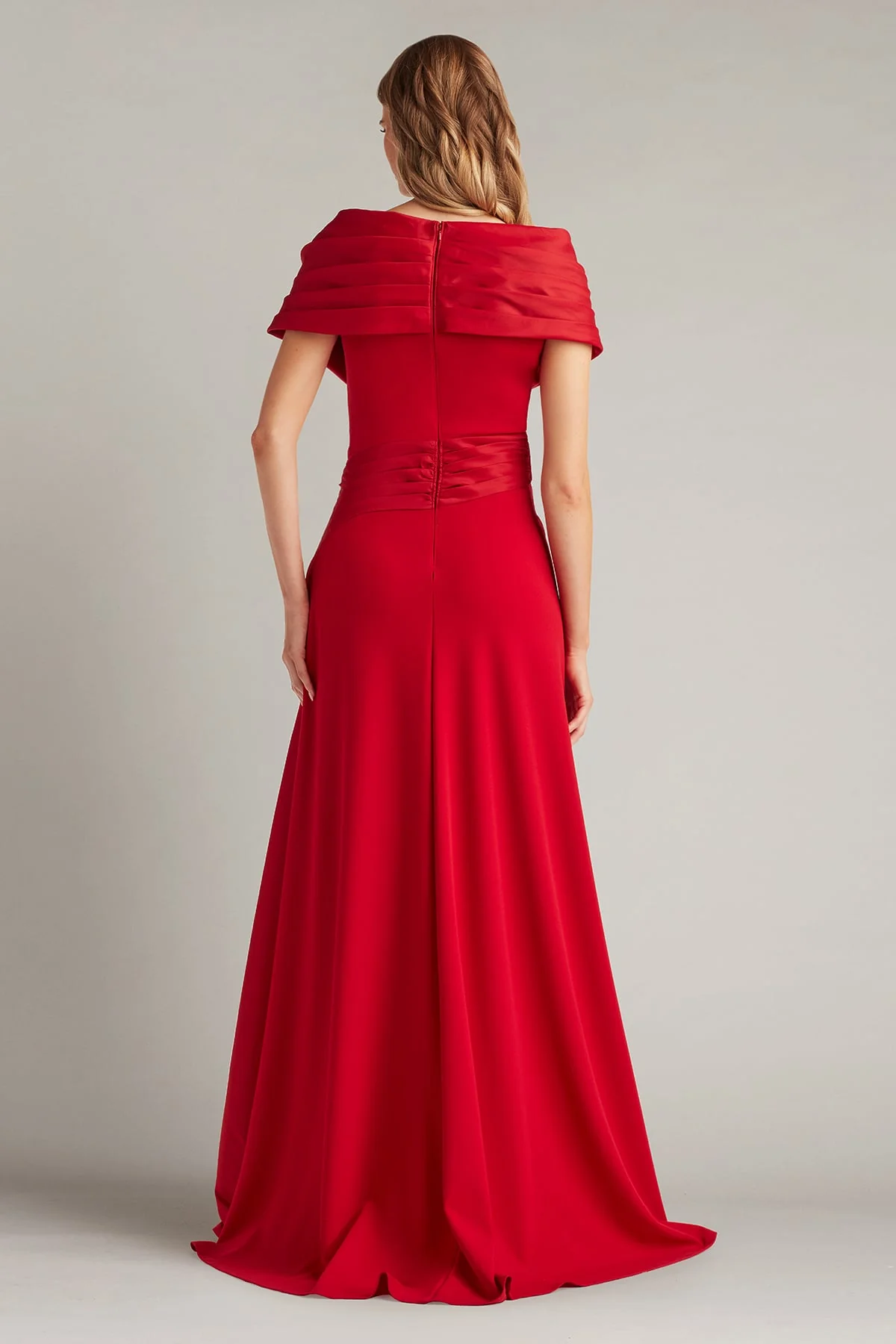 Milica Draped Portrait Collar Gown - Special Events Unlimited