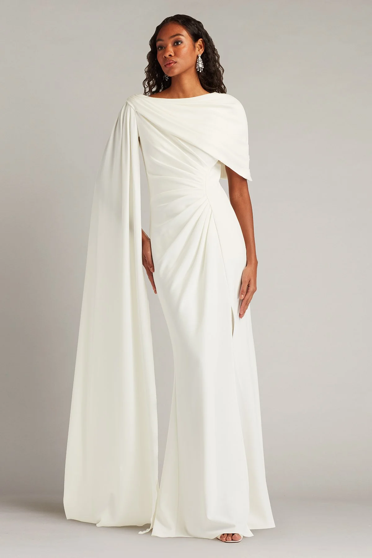 Acadia Shawl Draped Gown - Special Events Unlimited