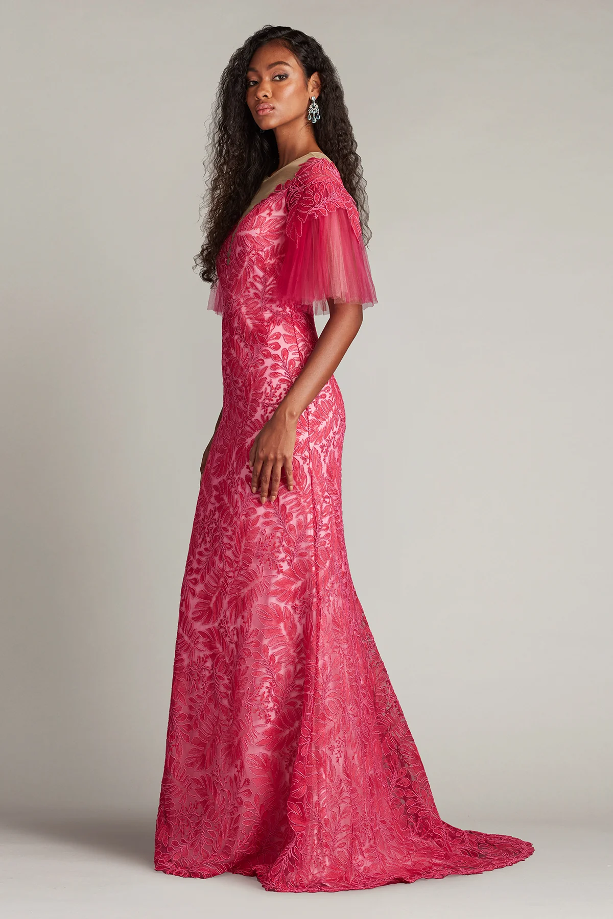 Ryn Embroidered Tulle Illusion Gown - Special Events Unlimited