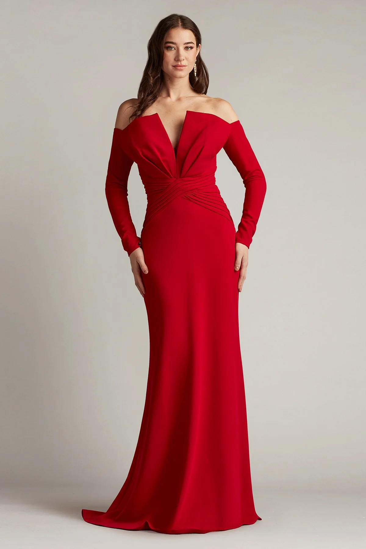 Leona V-Pleat Gown - Special Events Unlimited