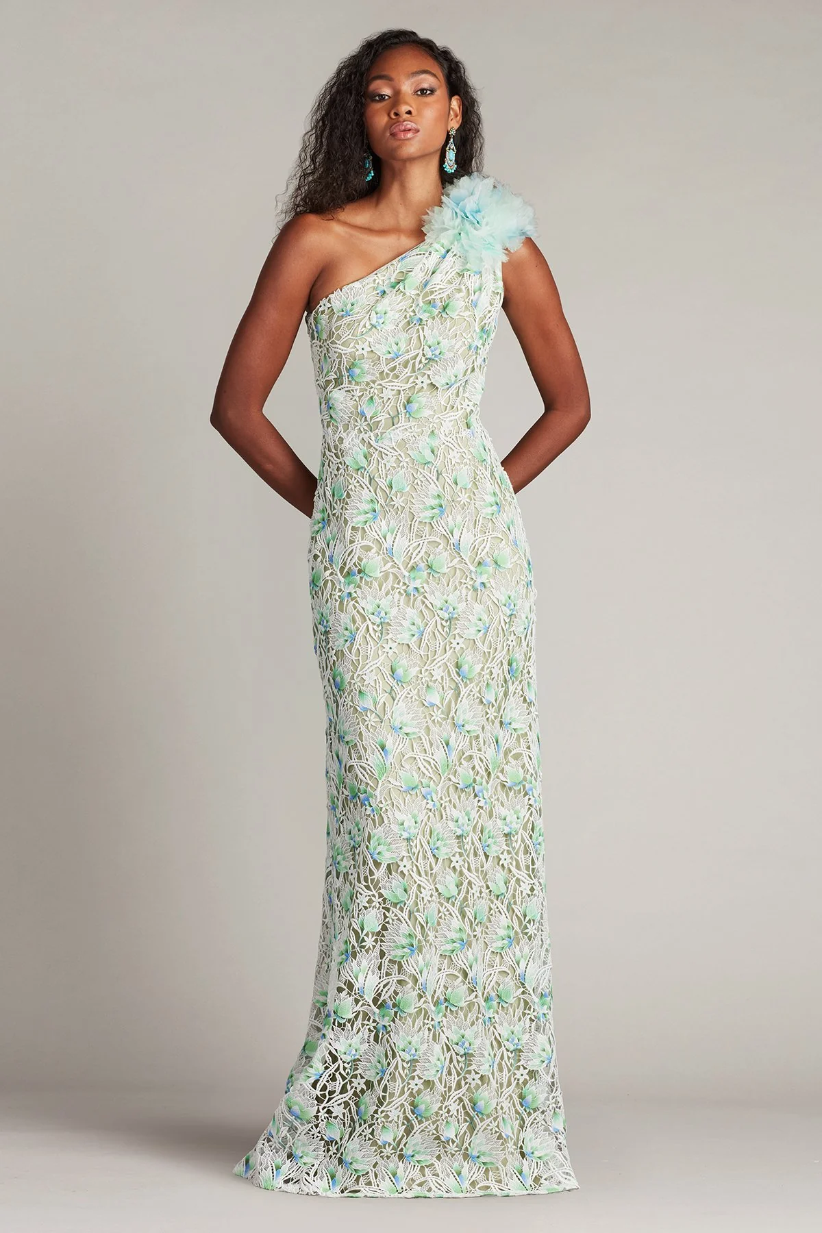 Kahli 3D Floral Embroidered Gown - Special Events Unlimited