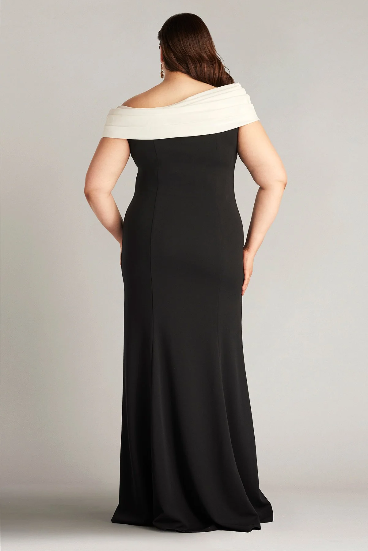 Dalton Two-Tone Off-Shoulder Gown- PLUS SIZE - Special Events Unlimited