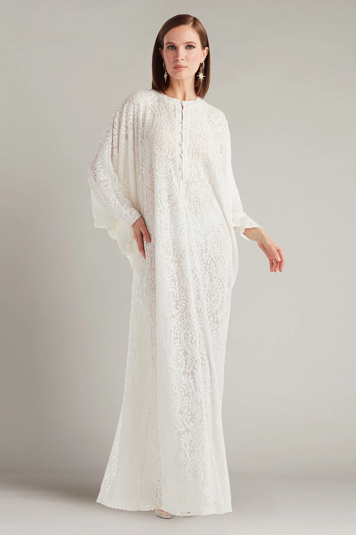Parriot Lace Caftan Gown - Special Events Unlimited