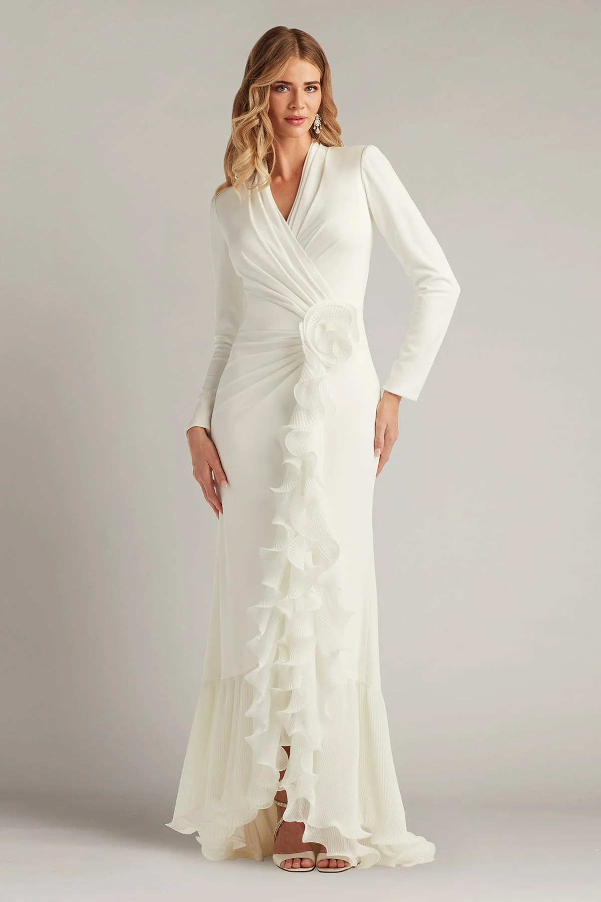Malone Cascading Ruffle Gown - Special Events Unlimited