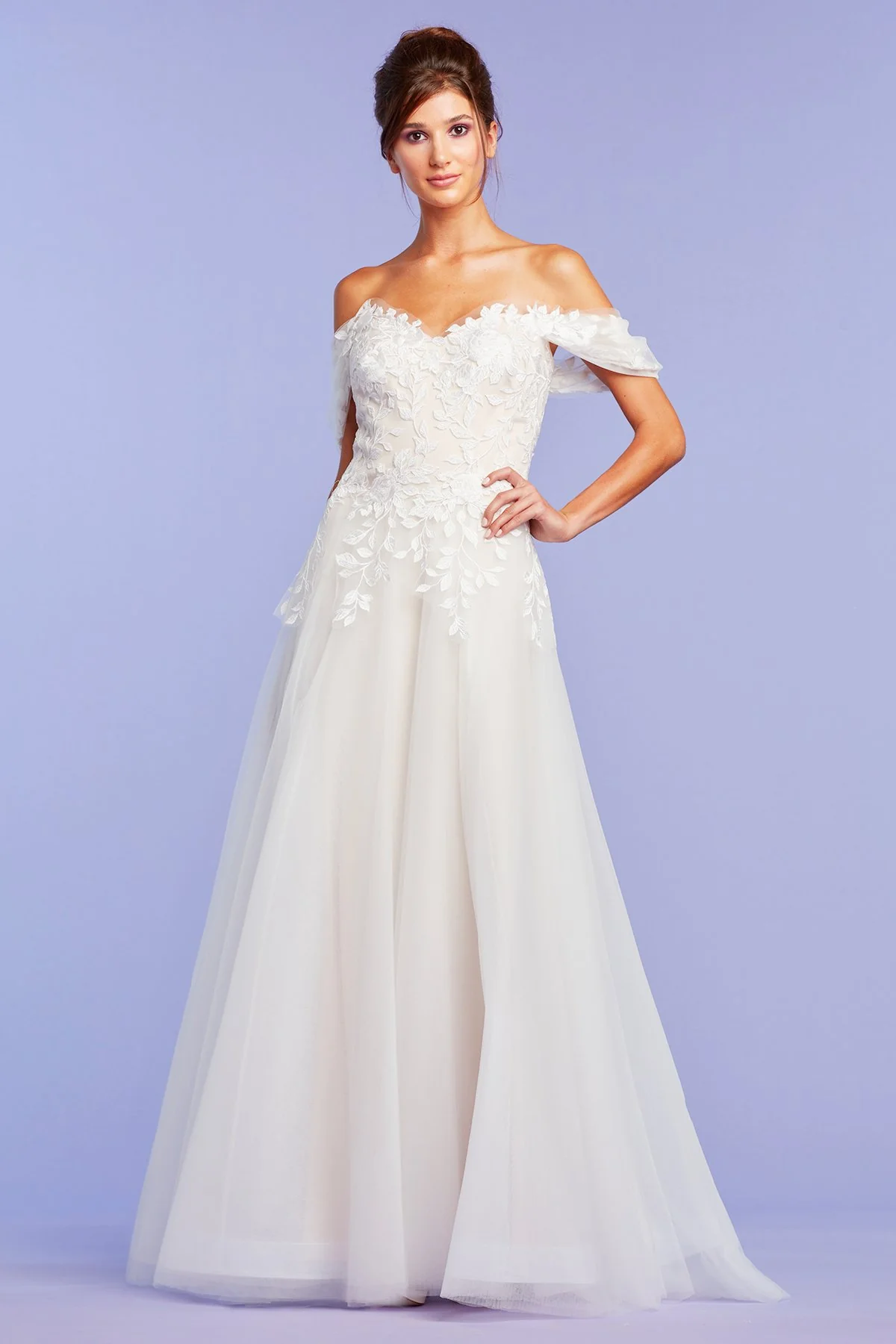 Pierce Off-Shoulder Embroidered Gown - Special Events Unlimited