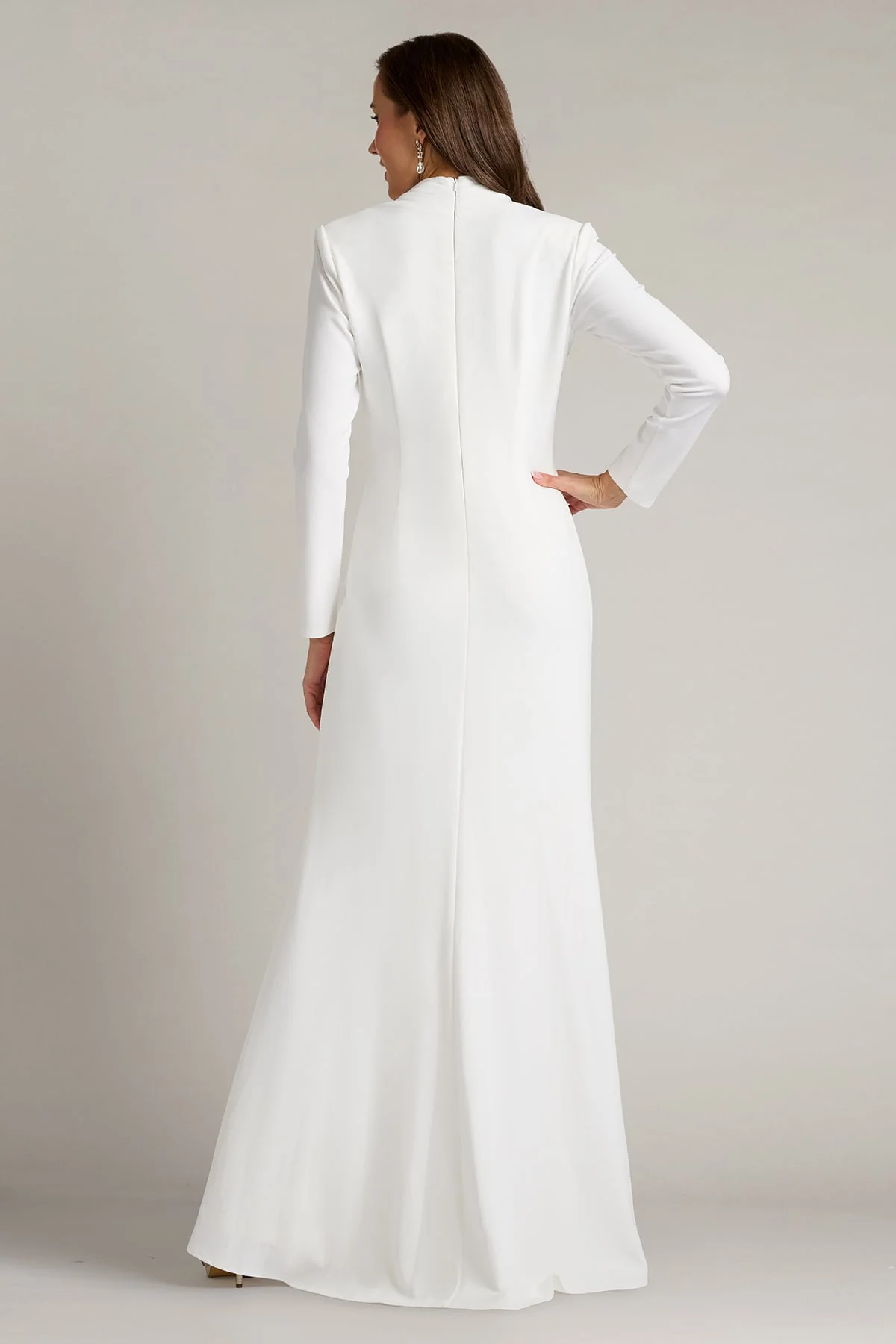Markum Long-Sleeve Flounce Gown - Special Events Unlimited