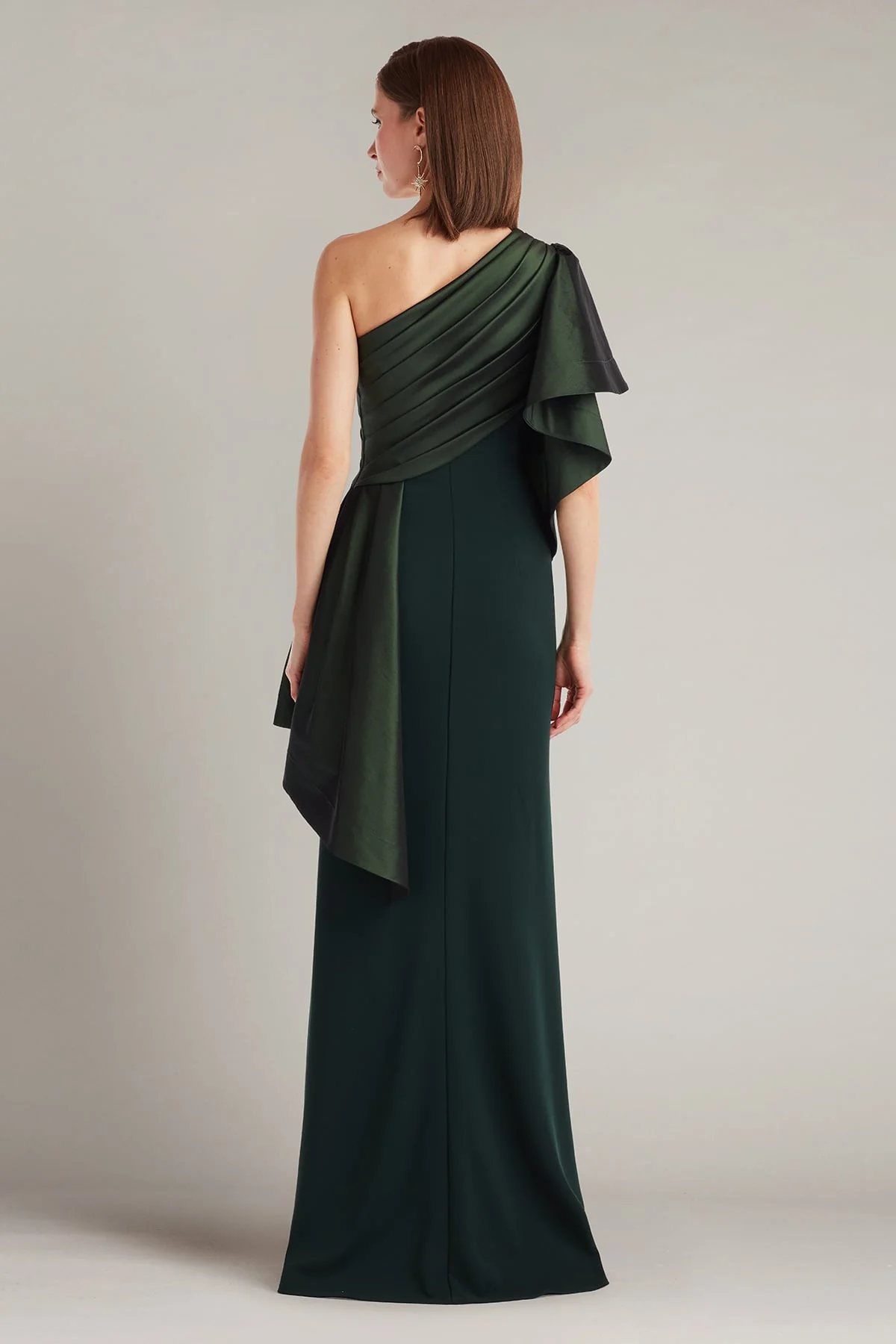 Santa Fe Draped Flounce Gown - Special Events Unlimited