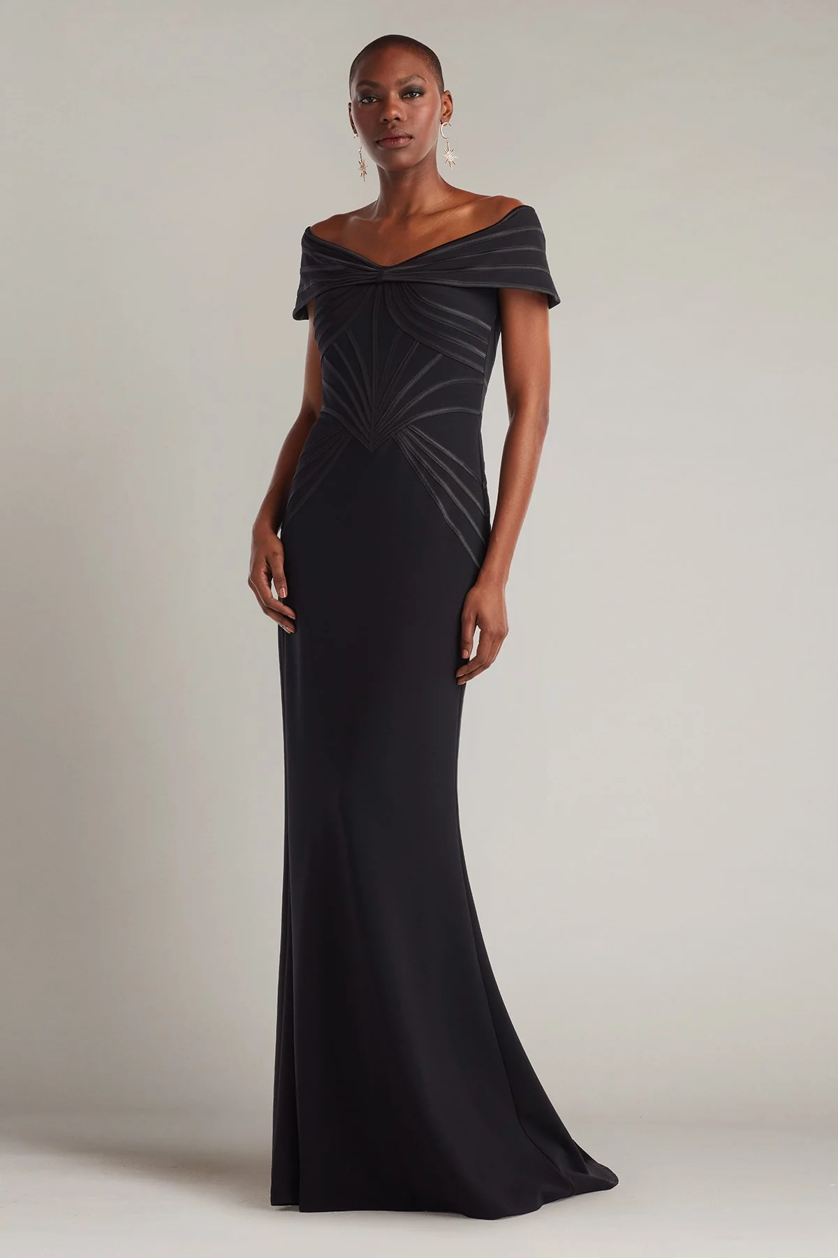 Meridian Sundial Off-Shoulder Gown - Special Events Unlimited