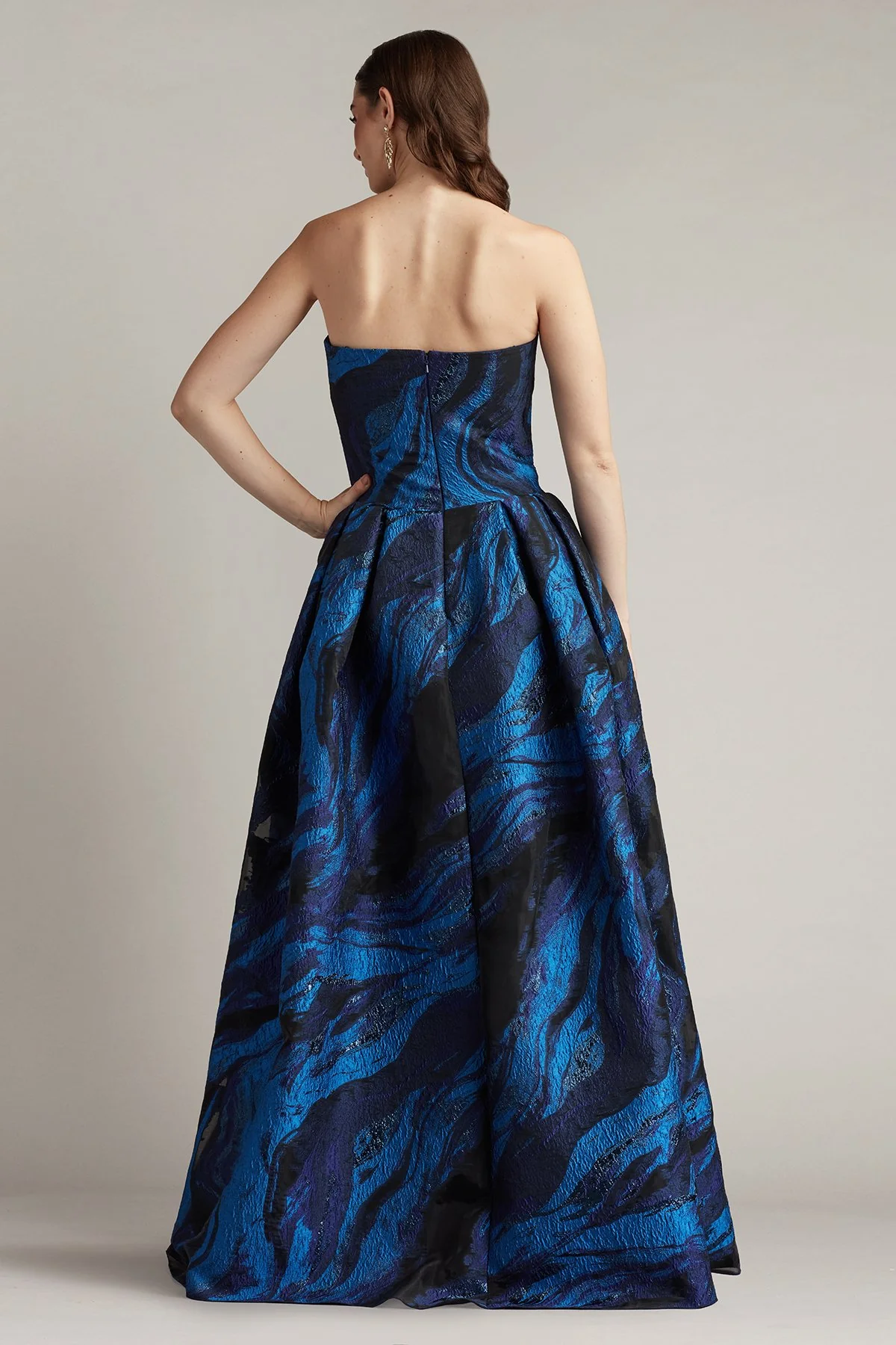 Valora Strapless Jacquard Ball Gown - Special Events Unlimited