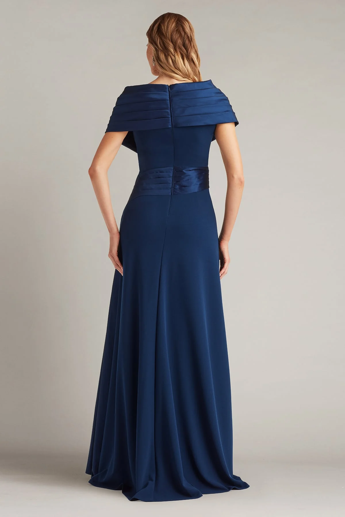 Milica Draped Portrait Collar Gown - Special Events Unlimited